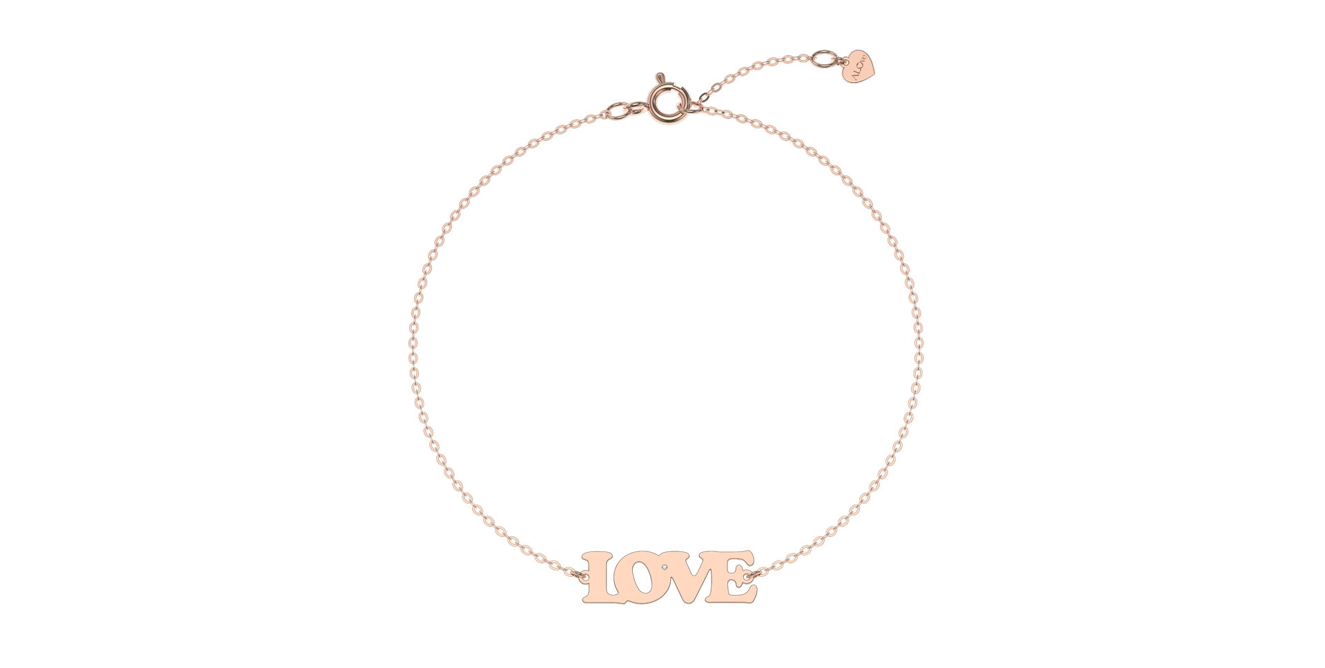 Náramok s diamantom Love