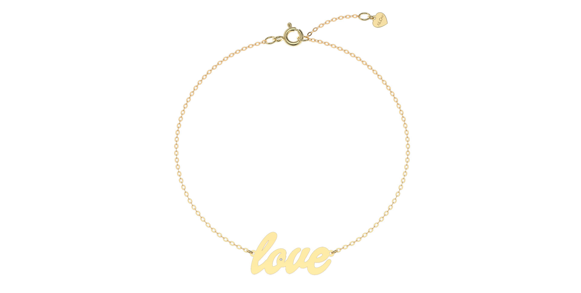 Náramok s diamantom Love
