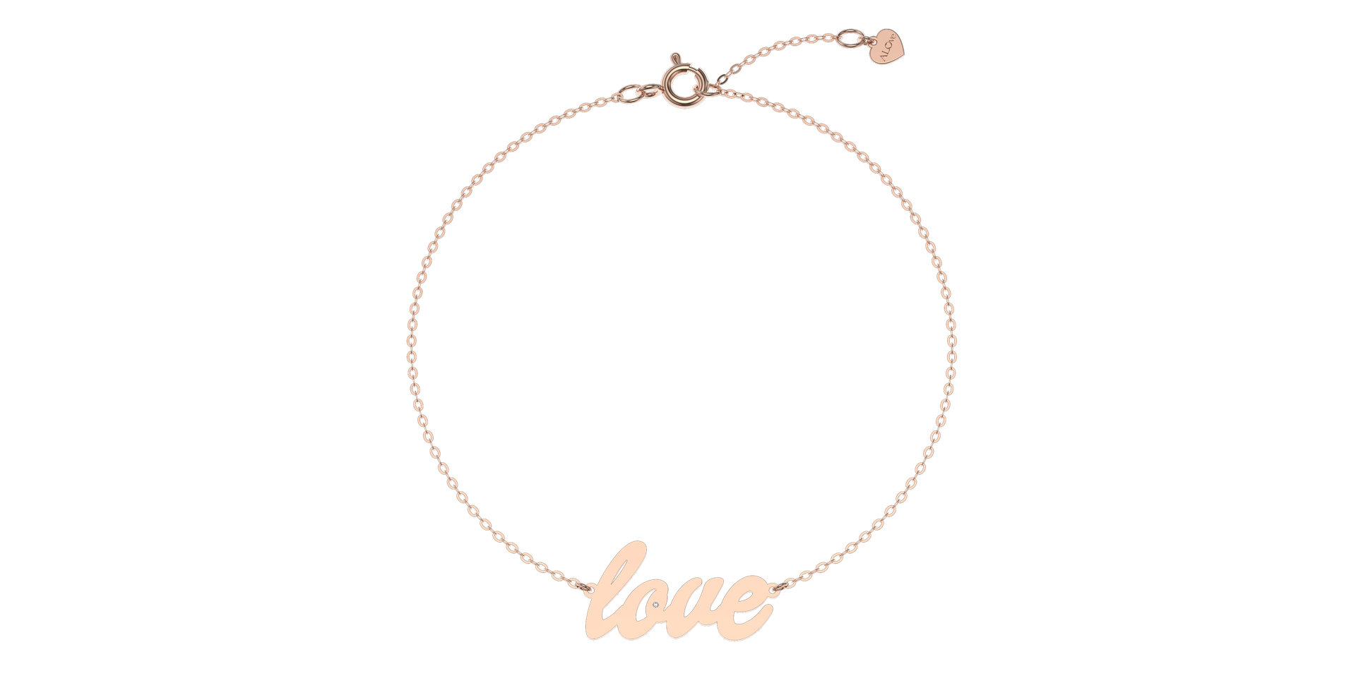 Náramok s diamantom Love