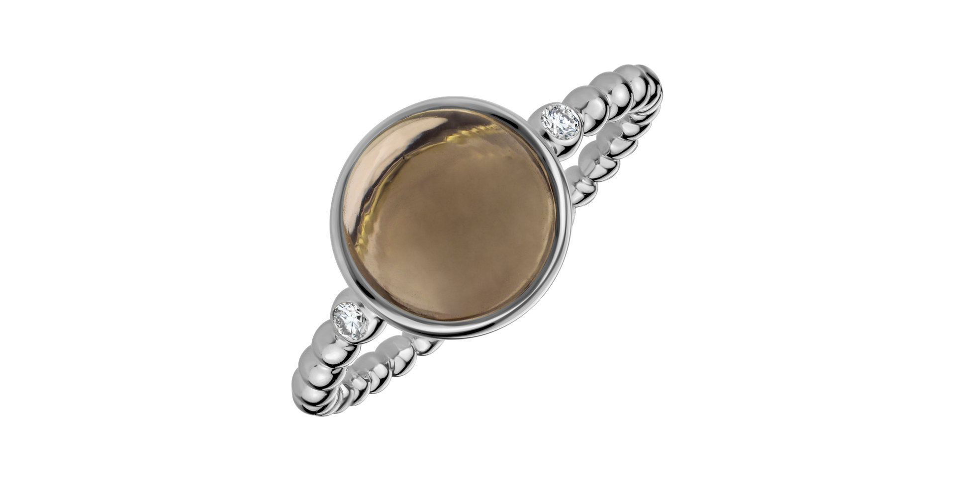 Prsteň s diamantmi a smoky quartzom Bubbles Bonbon