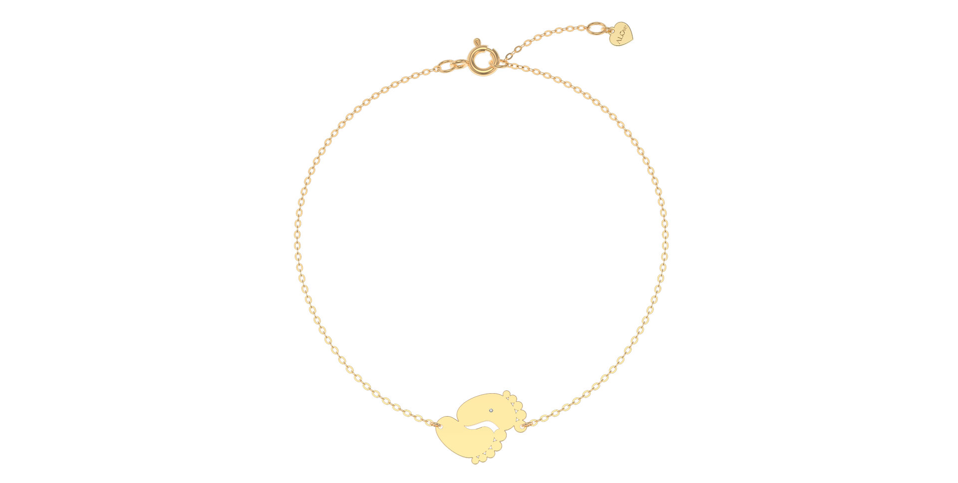 Náramok s diamantom Baby Feet