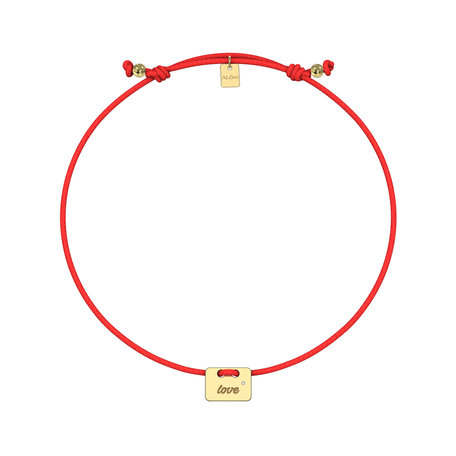 Diamantový náramok so šnúrkou Military Stamp Love