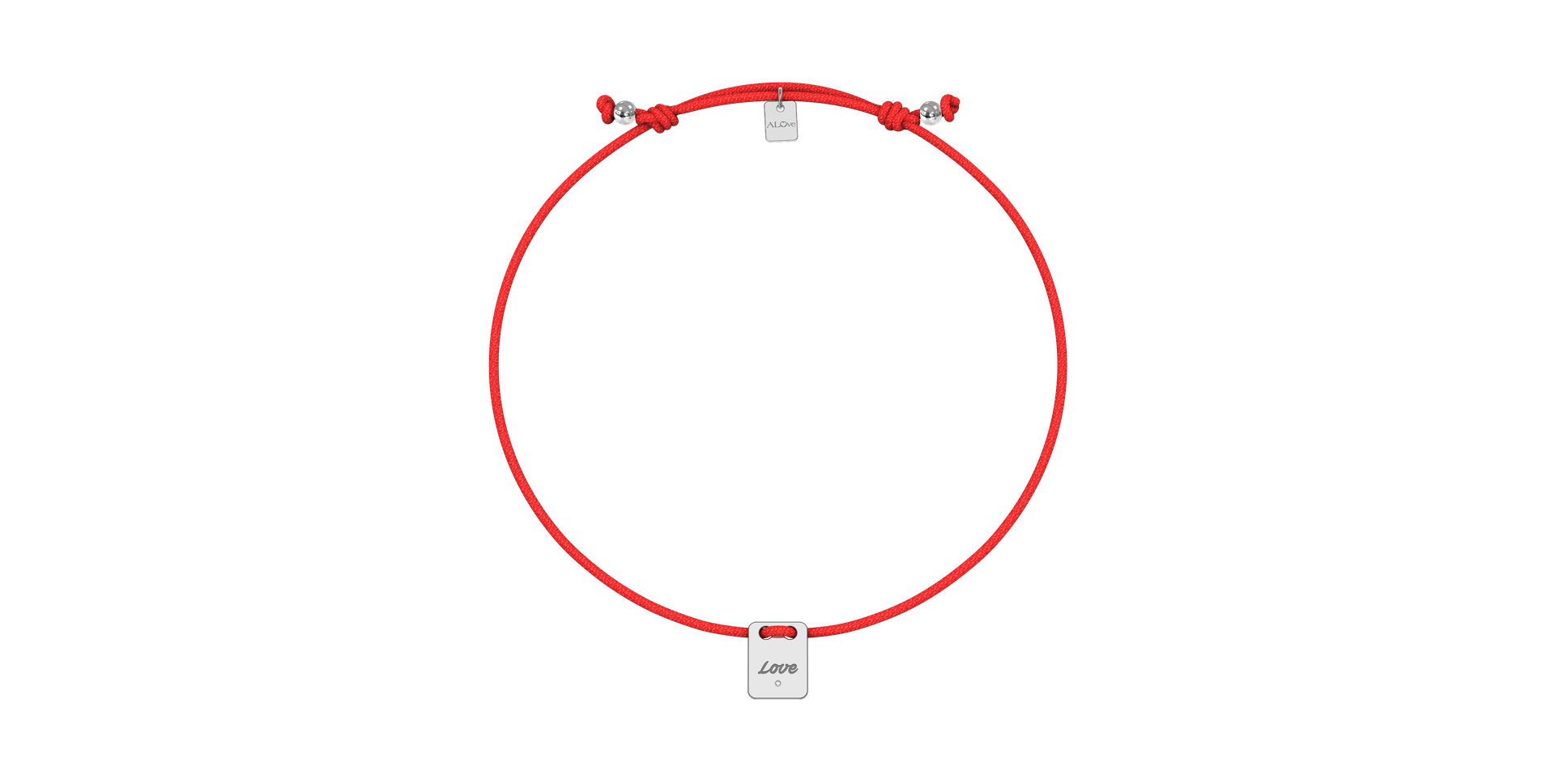 Diamantový náramok so šnúrkou Mini Stamp Love