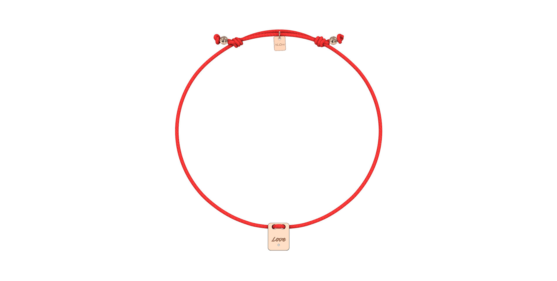 Diamantový náramok so šnúrkou Mini Stamp Love