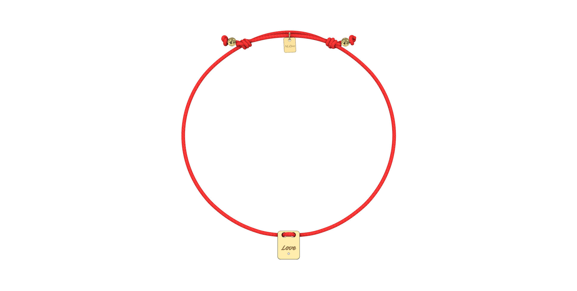 Diamantový náramok so šnúrkou Mini Stamp Love