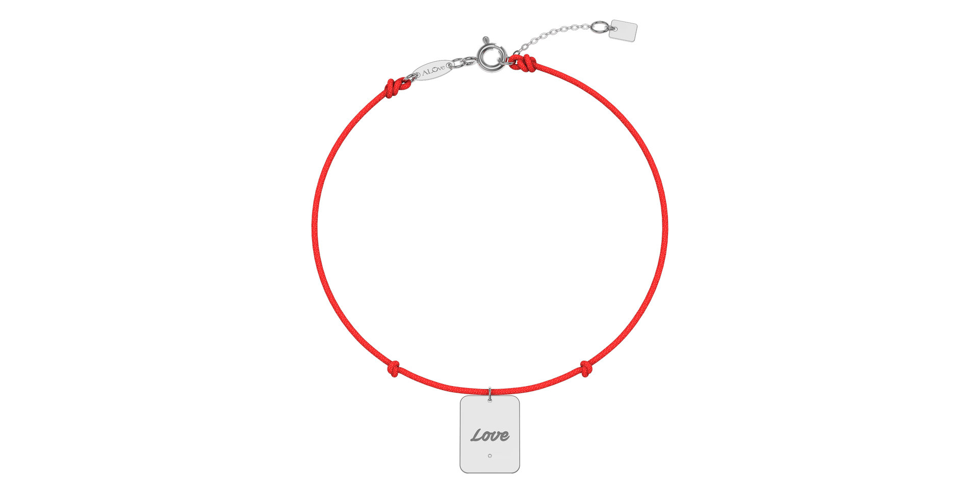 Diamantový náramok so šnúrkou Stamp Love