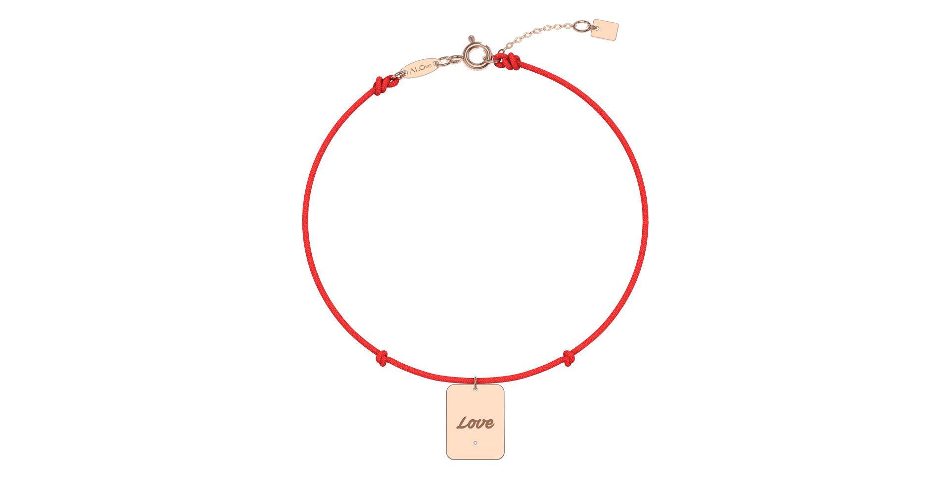 Diamantový náramok so šnúrkou Stamp Love