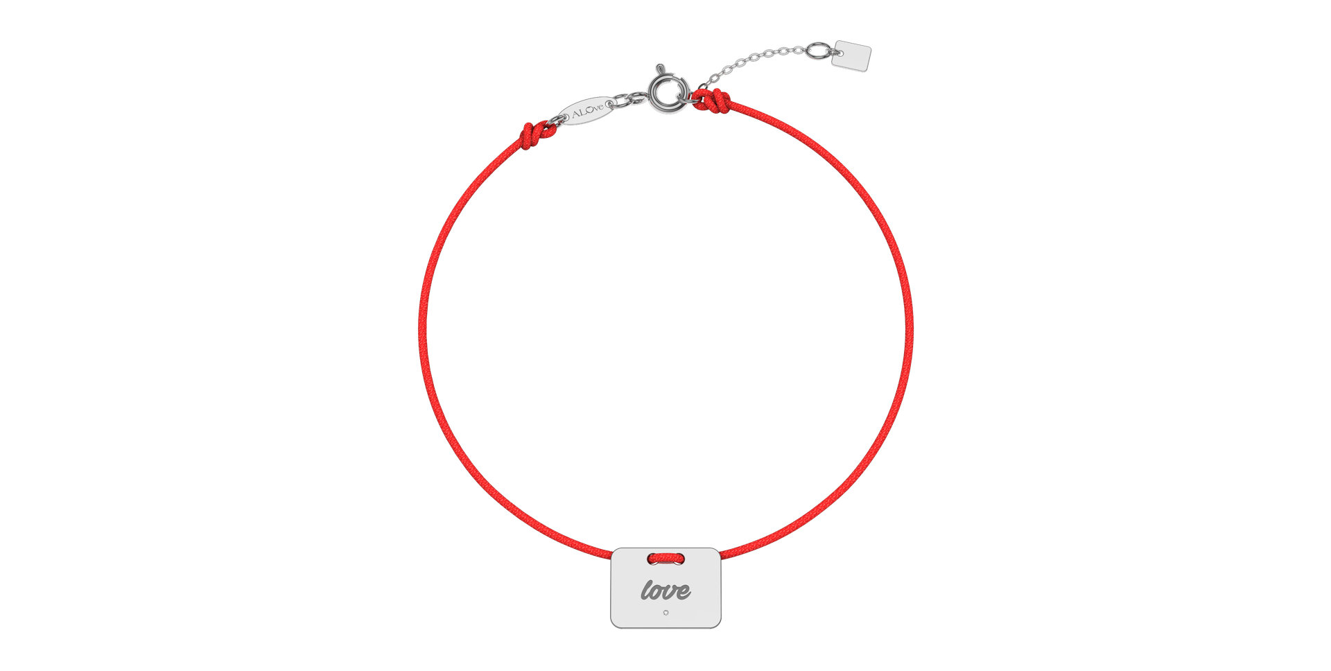 Diamantový náramok so šnúrkou Military Stamp Love