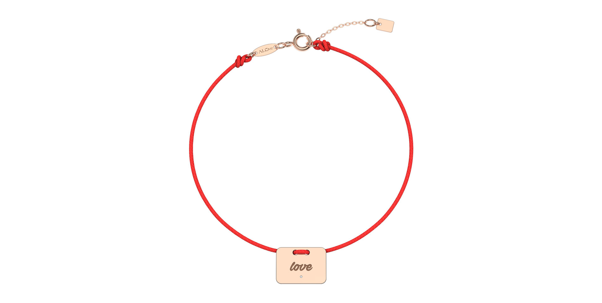 Diamantový náramok so šnúrkou Military Stamp Love