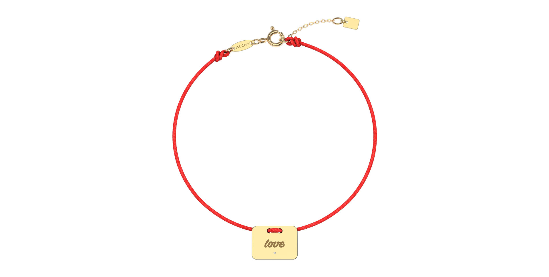 Diamantový náramok so šnúrkou Military Stamp Love