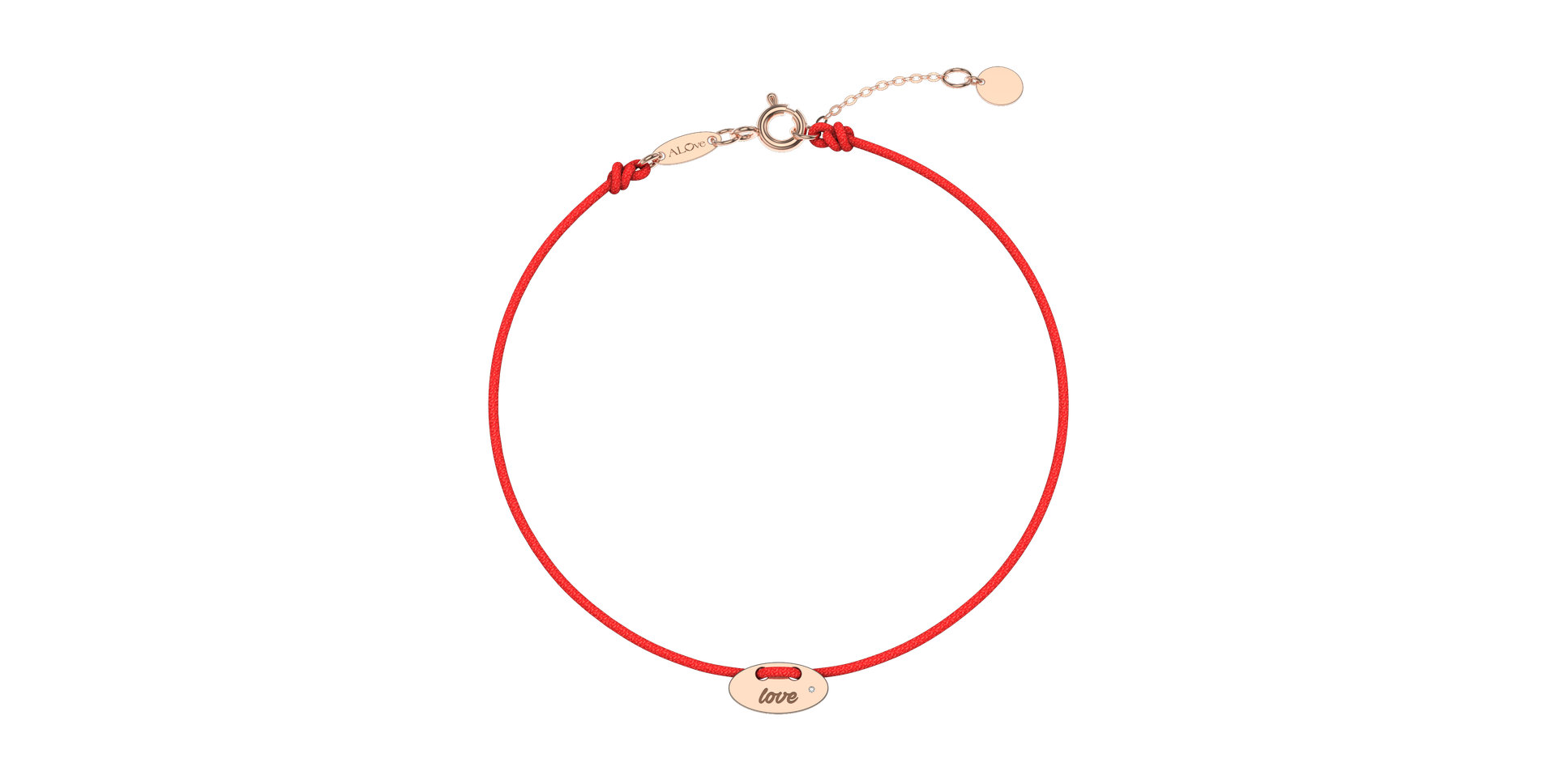 Diamantový náramok so šnúrkou Mini Stamp