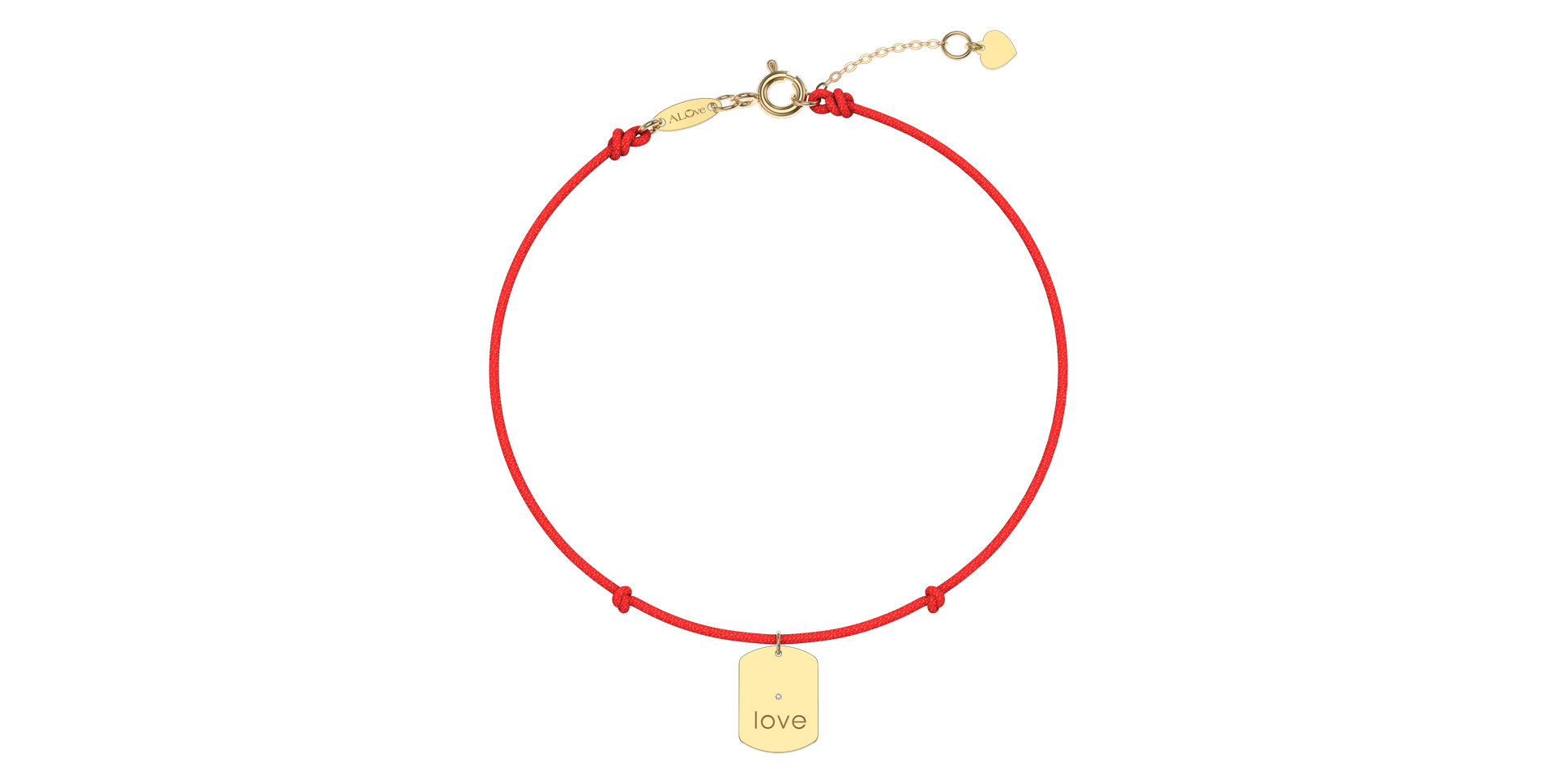 Diamantový náramok so šnúrkou Military Stamp