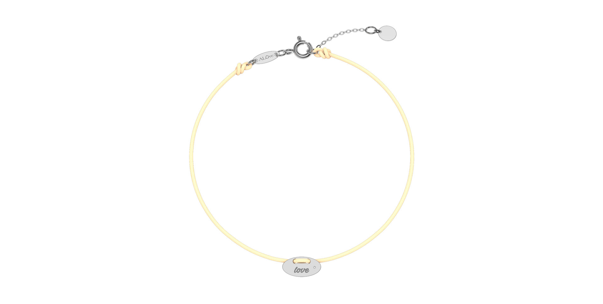 Diamantový náramok so šnúrkou Mini Stamp