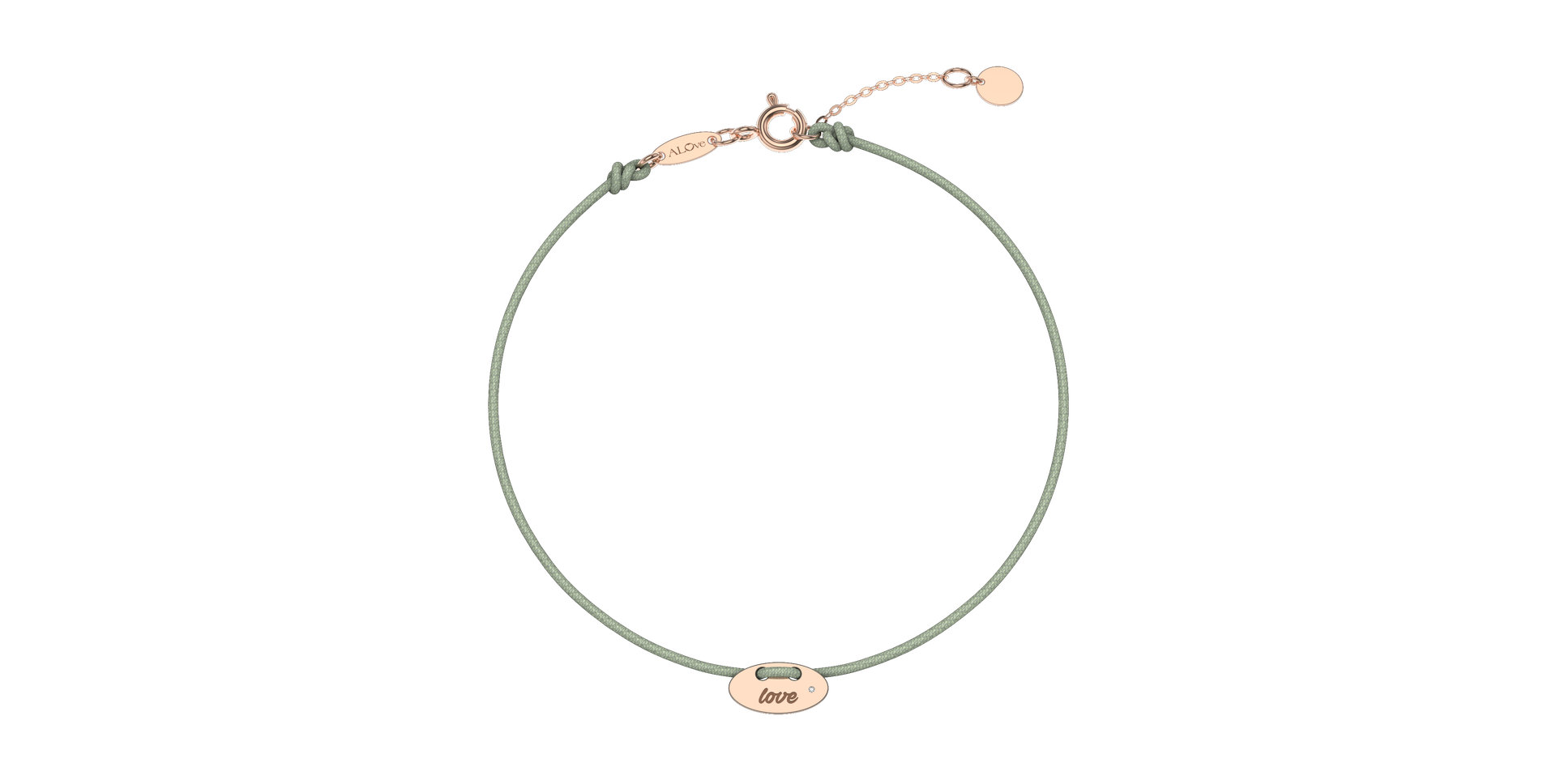 Diamantový náramok so šnúrkou Mini Stamp