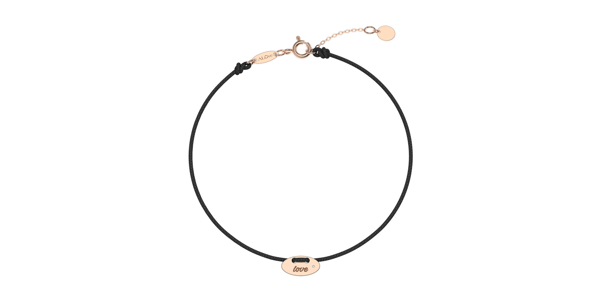 Diamantový náramok so šnúrkou Mini Stamp