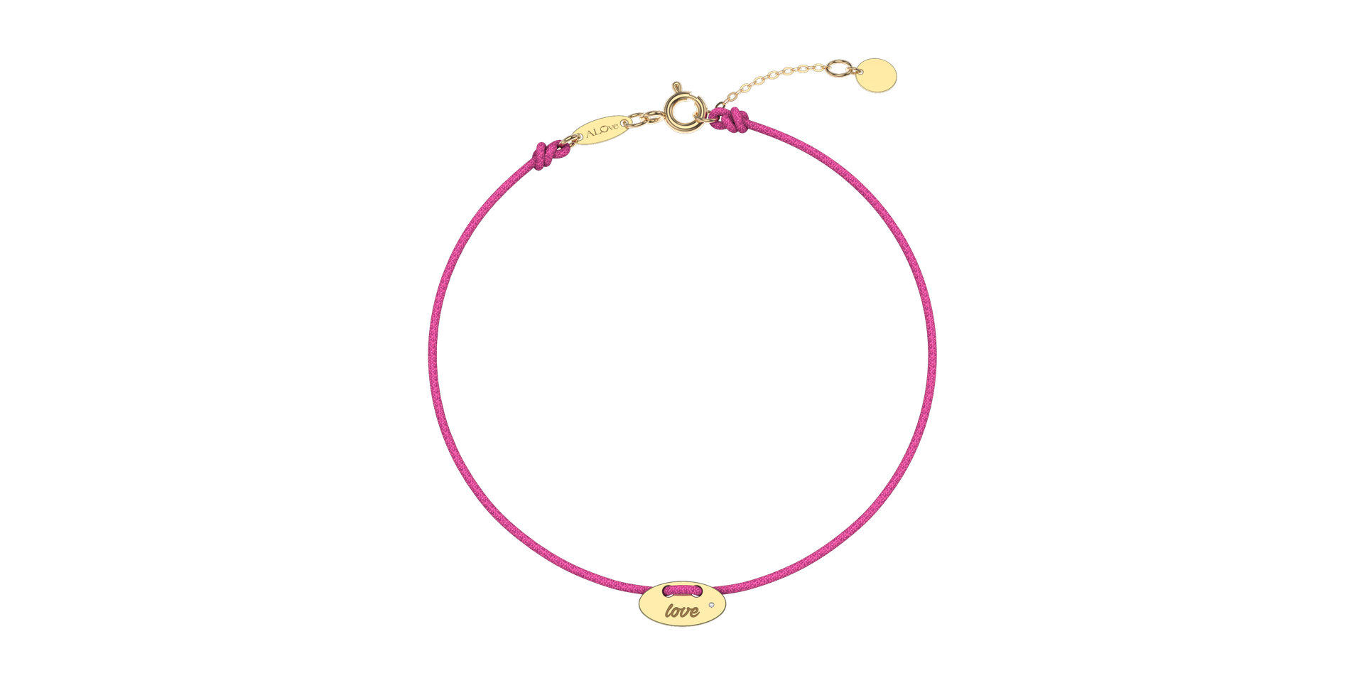 Diamantový náramok so šnúrkou Mini Stamp