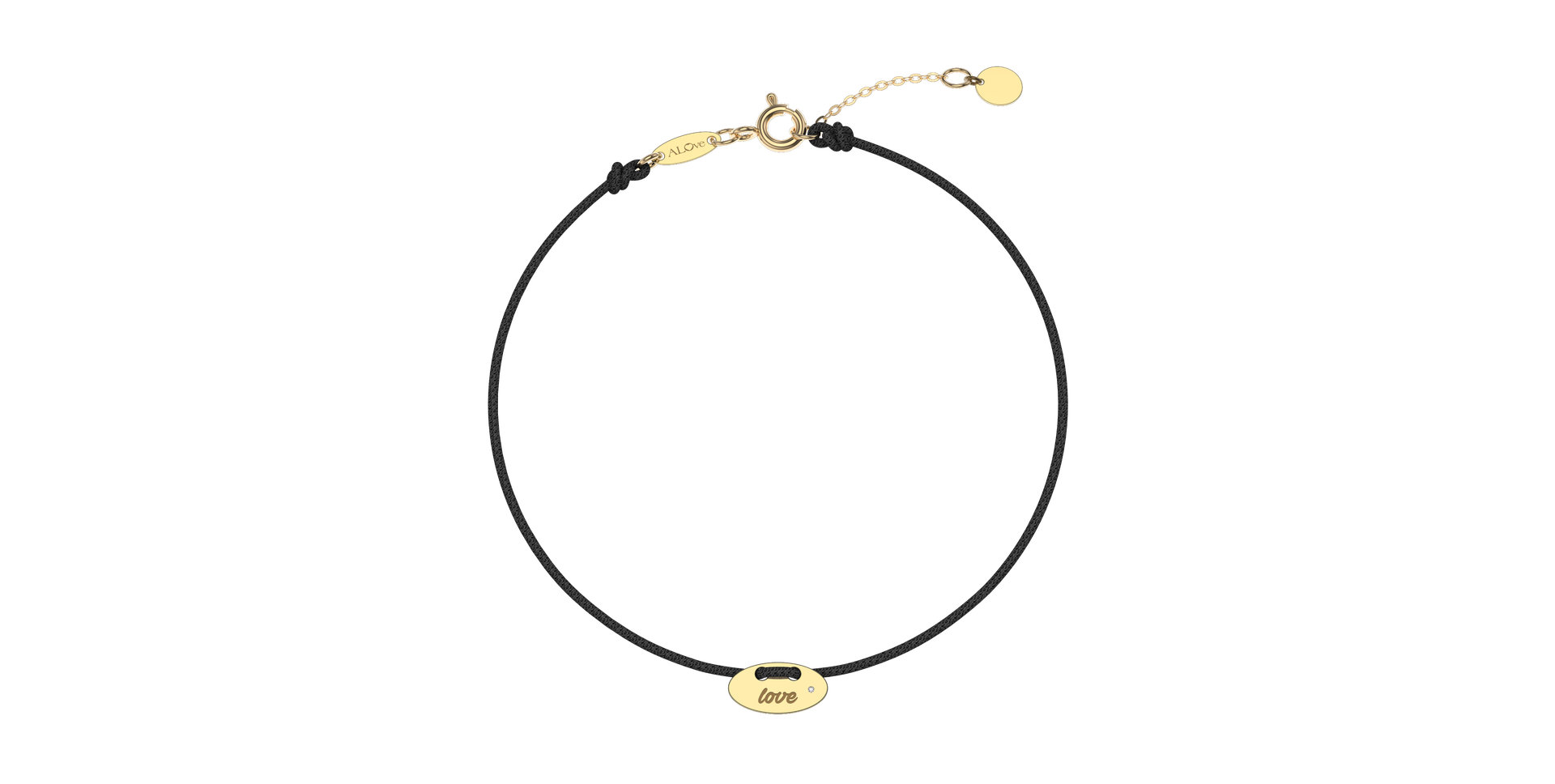 Diamantový náramok so šnúrkou Mini Stamp