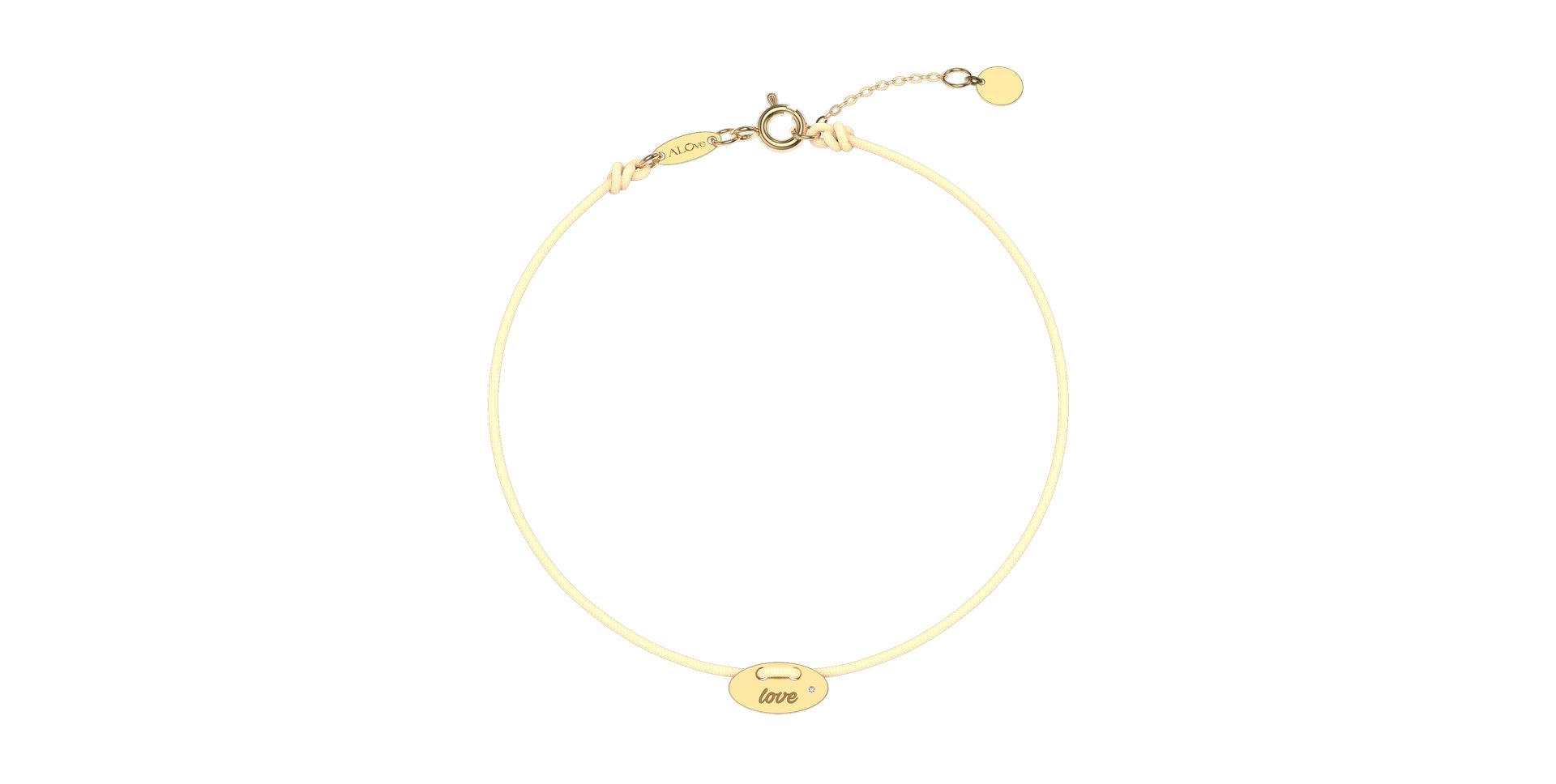 Diamantový náramok so šnúrkou Mini Stamp