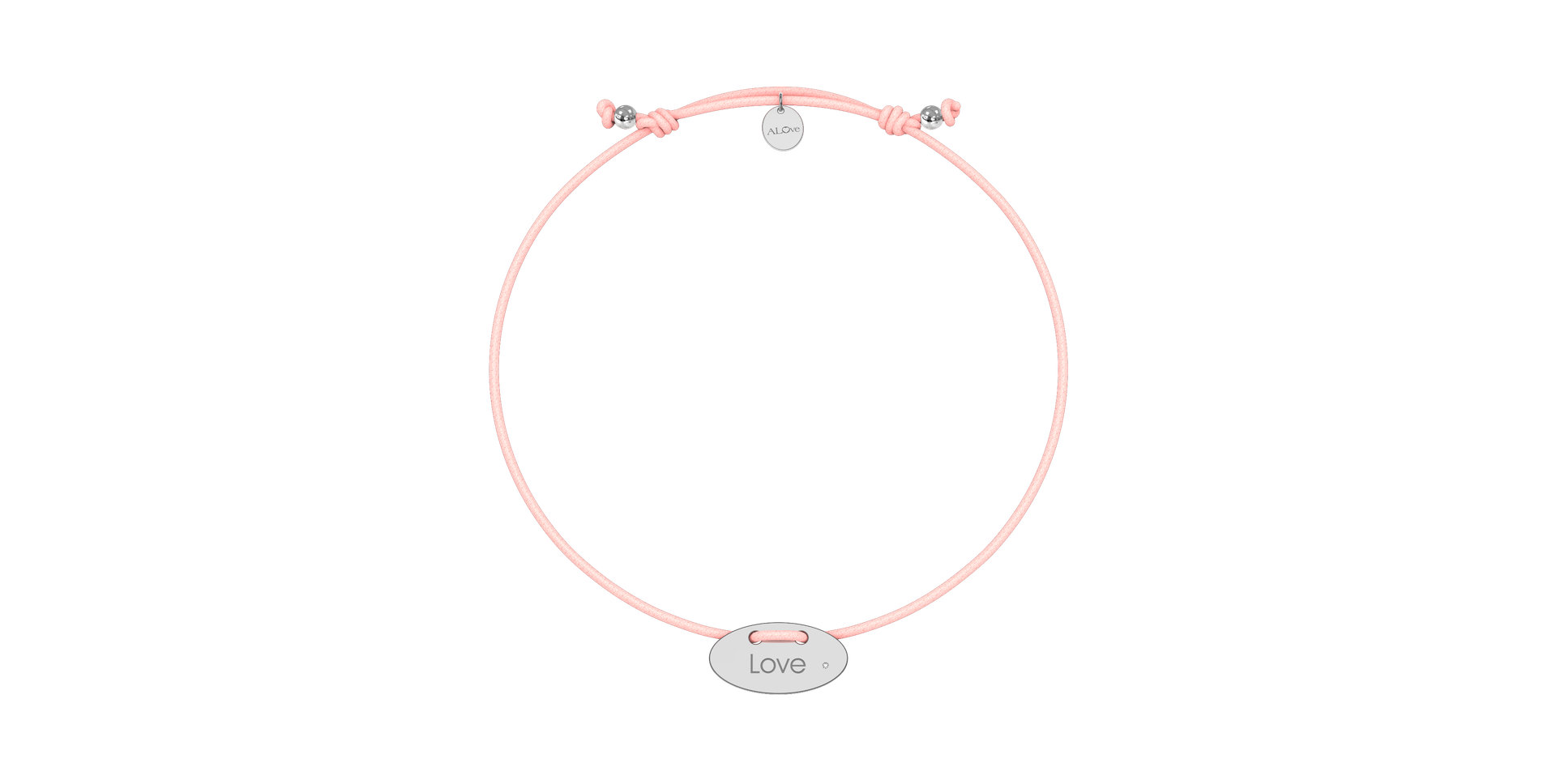 Diamantový náramok so šnúrkou Stamp