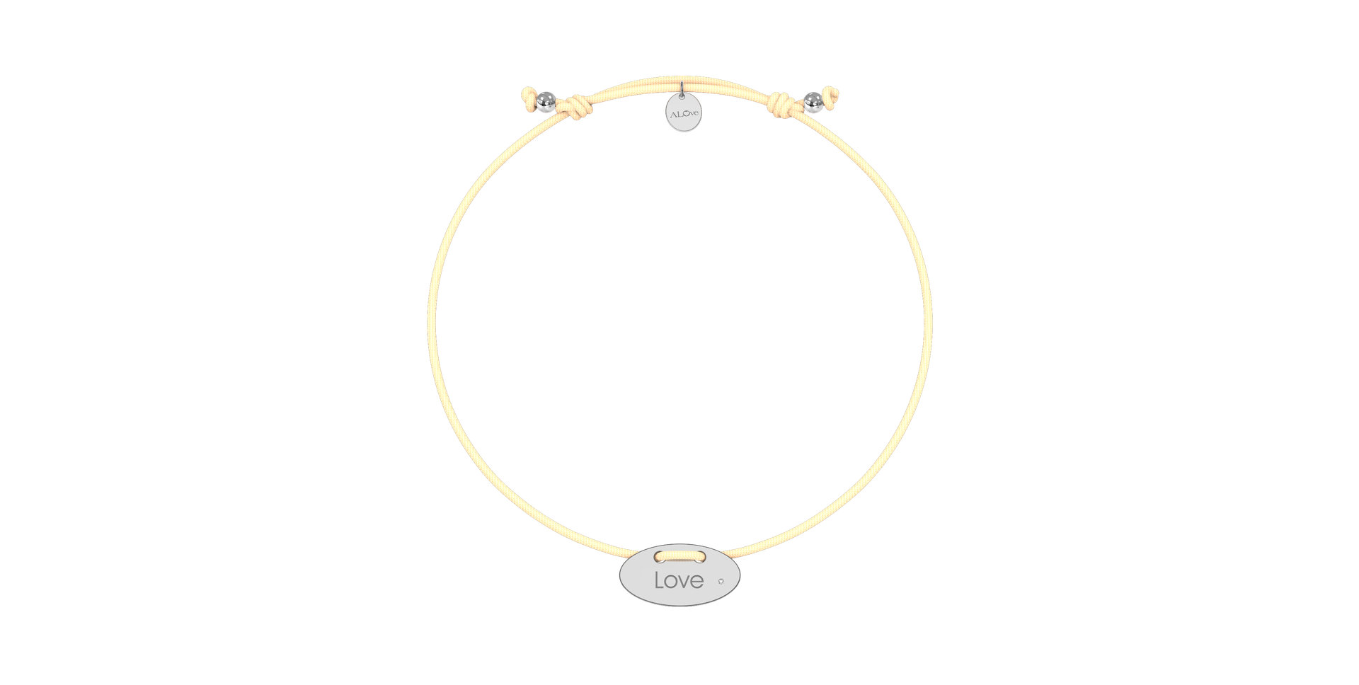 Diamantový náramok so šnúrkou Stamp