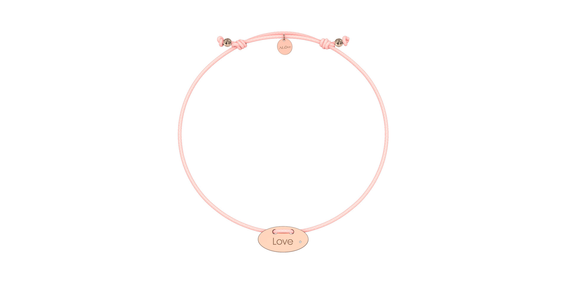 Diamantový náramok so šnúrkou Stamp