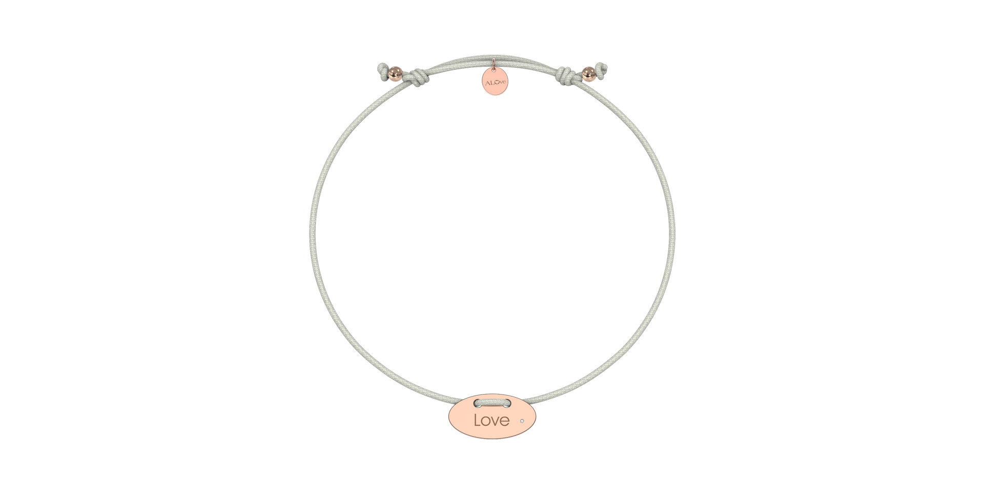 Diamantový náramok so šnúrkou Stamp