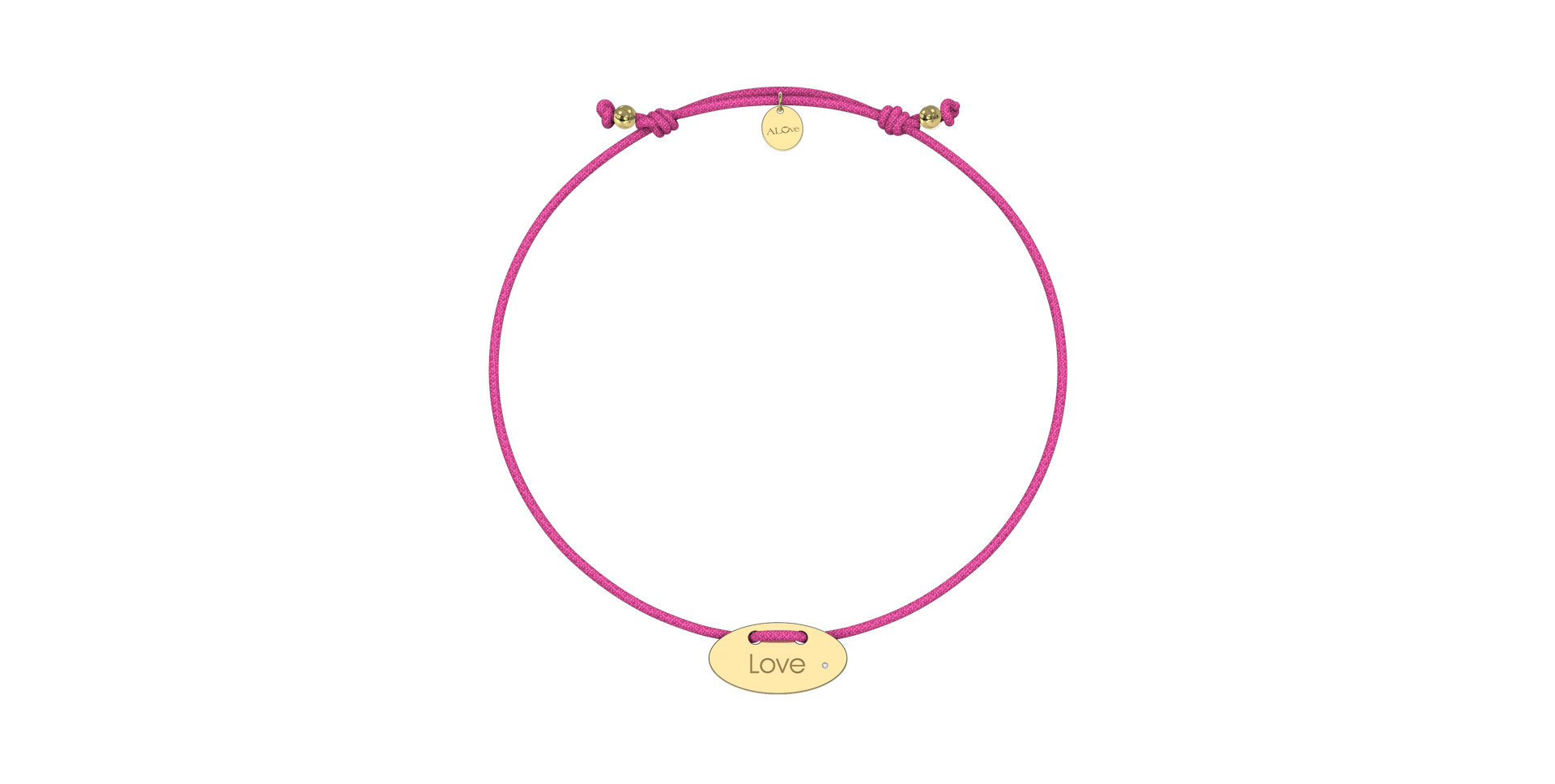 Diamantový náramok so šnúrkou Stamp