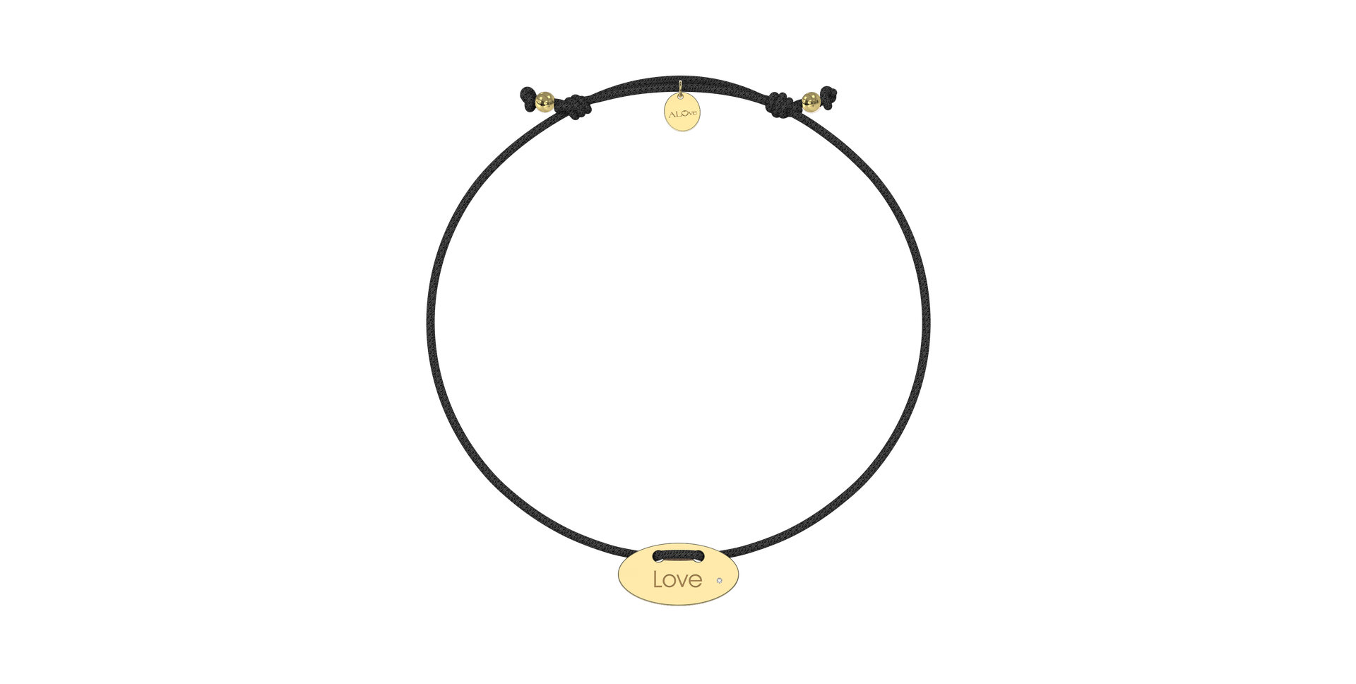 Diamantový náramok so šnúrkou Stamp