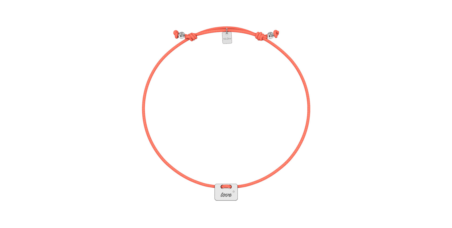 Diamantový náramok so šnúrkou Military Stamp Love