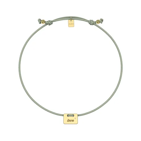 Diamantový náramok so šnúrkou Military Stamp Love