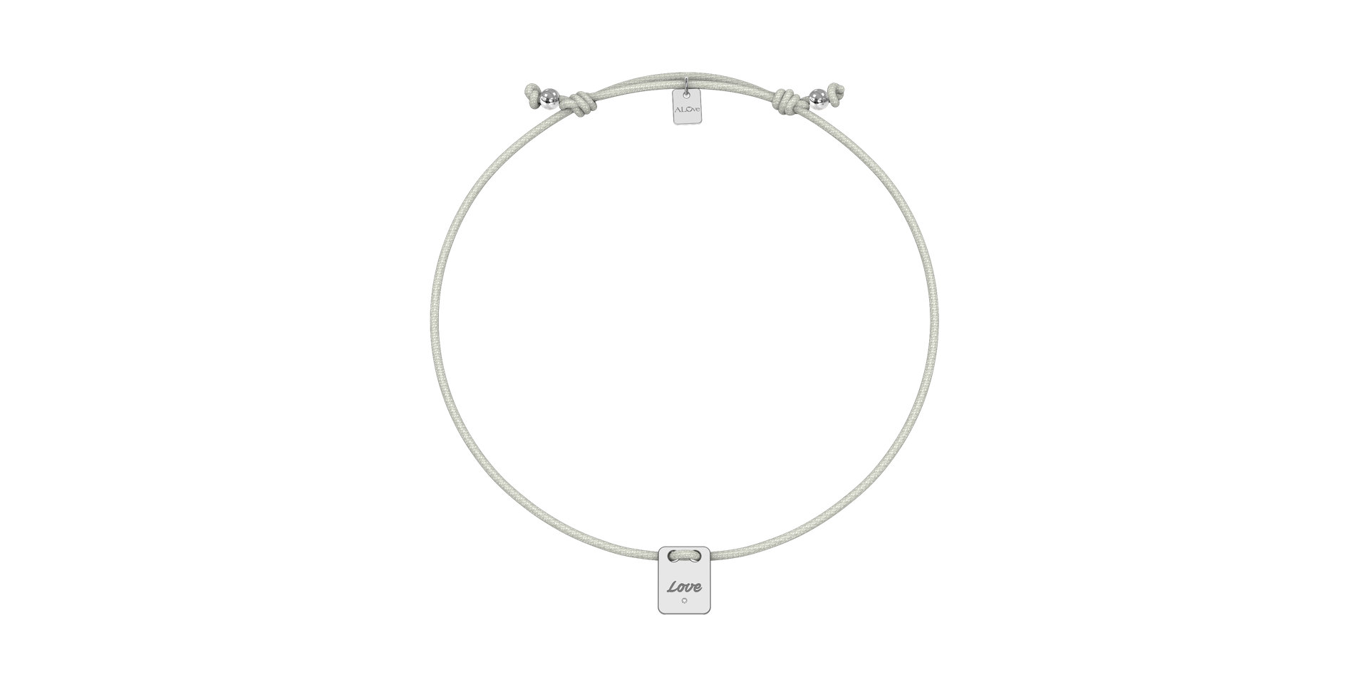 Diamantový náramok so šnúrkou Mini Stamp Love