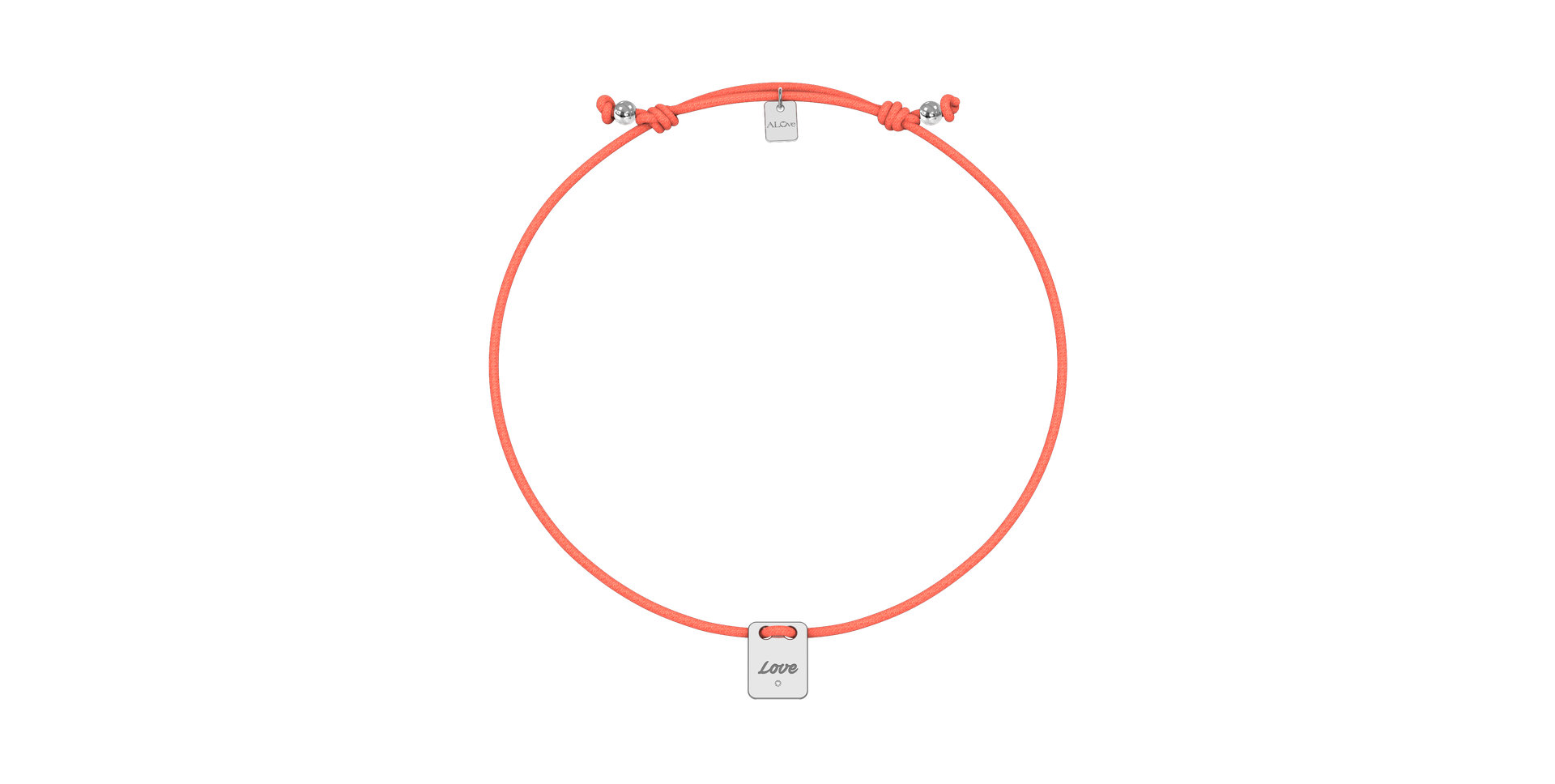 Diamantový náramok so šnúrkou Mini Stamp Love