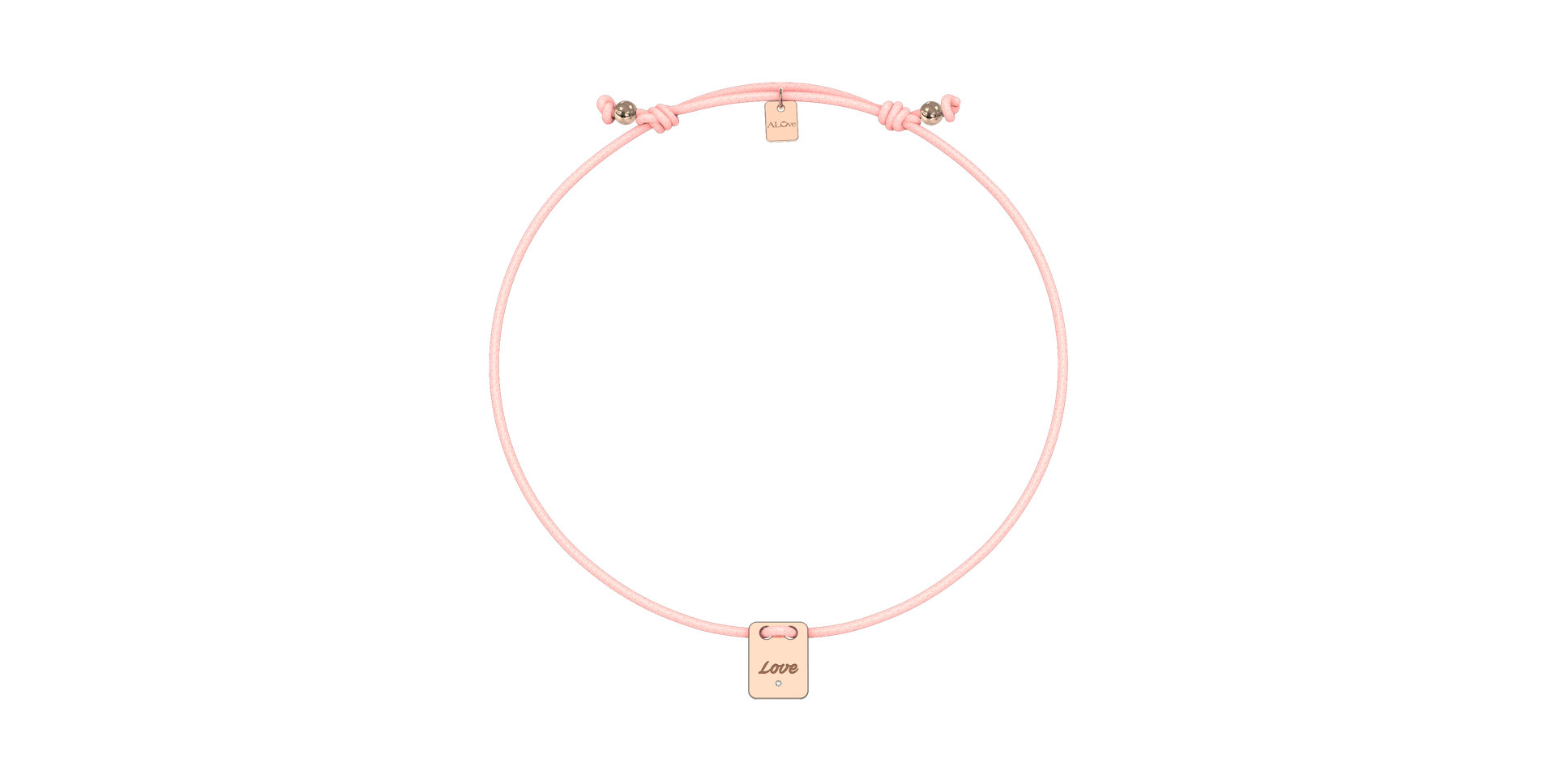 Diamantový náramok so šnúrkou Mini Stamp Love