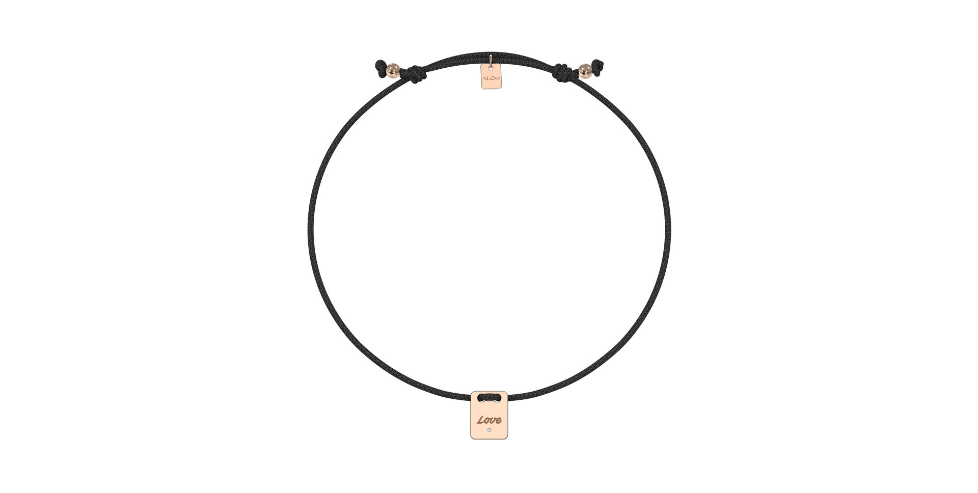 Diamantový náramok so šnúrkou Mini Stamp Love