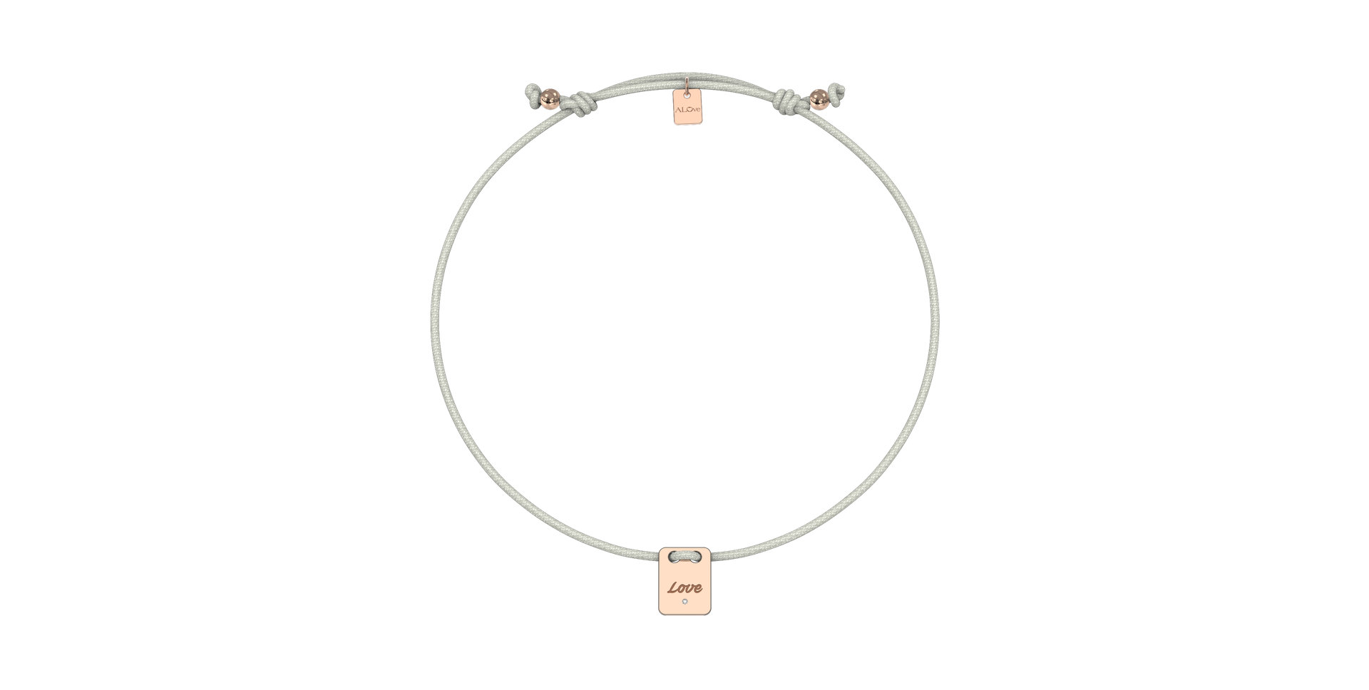 Diamantový náramok so šnúrkou Mini Stamp Love