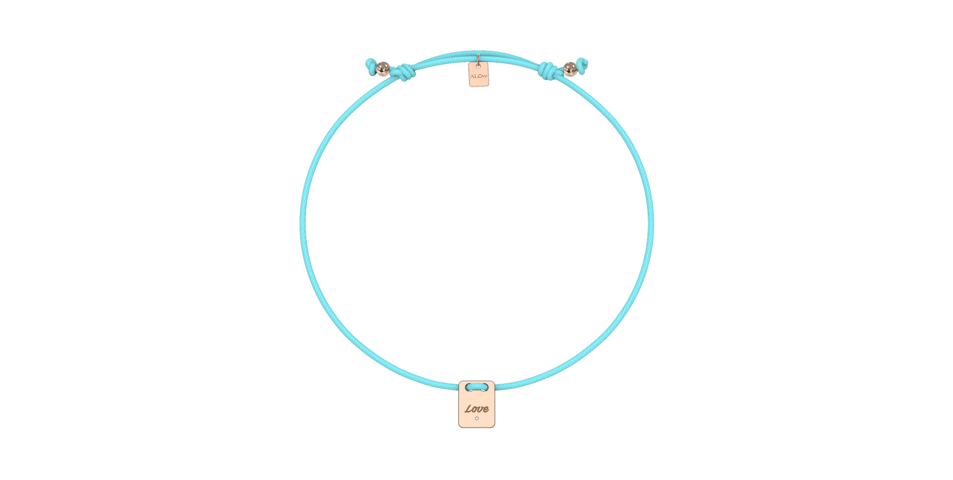 Diamantový náramok so šnúrkou Mini Stamp Love