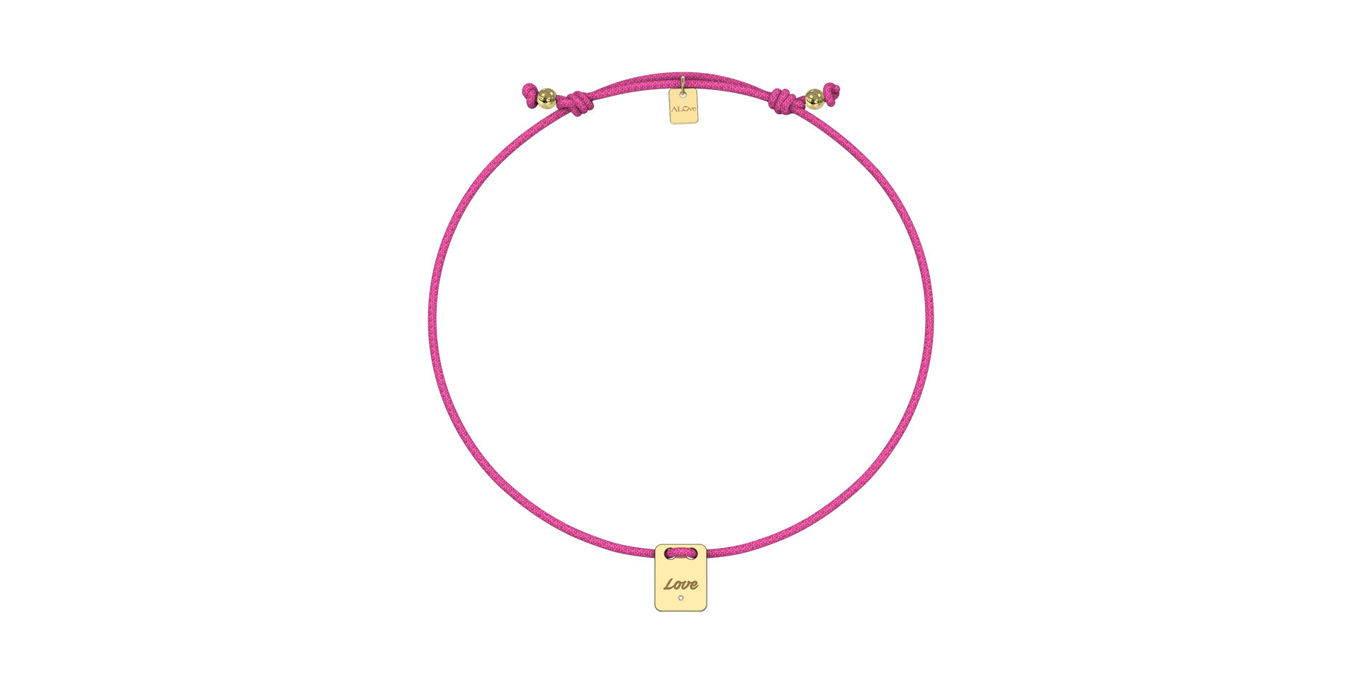 Diamantový náramok so šnúrkou Mini Stamp Love