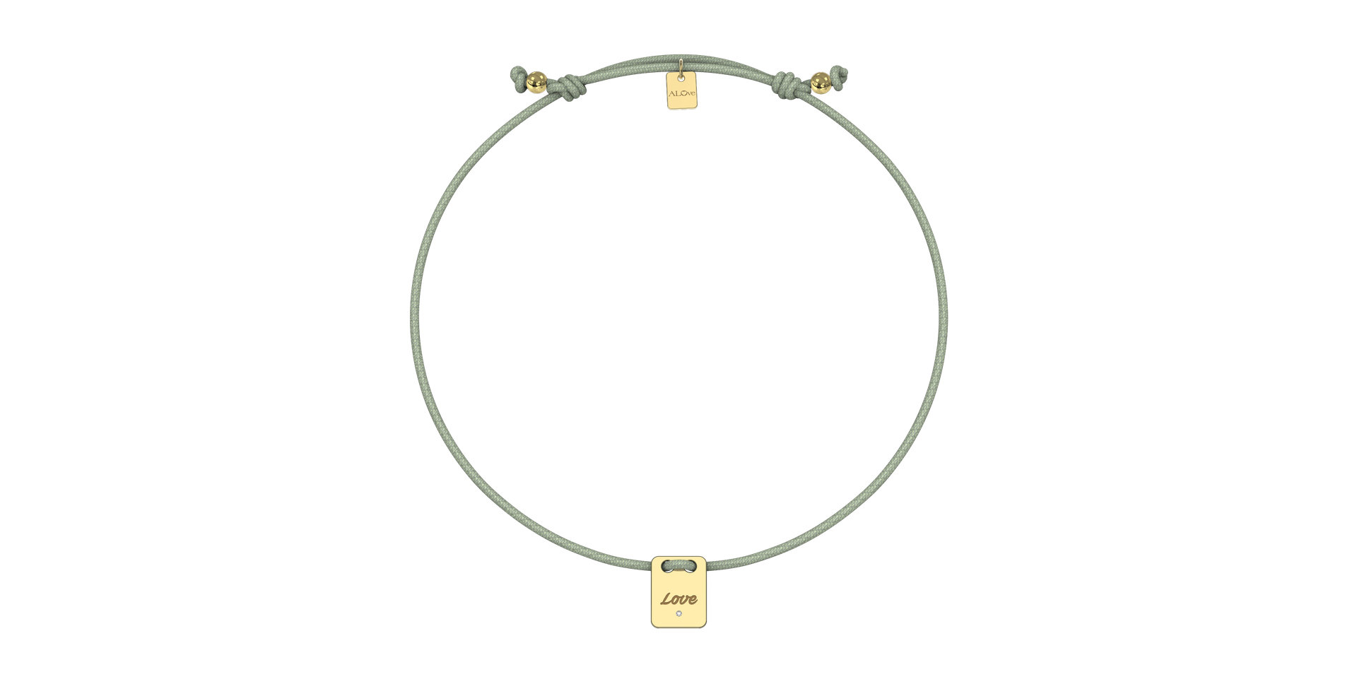 Diamantový náramok so šnúrkou Mini Stamp Love