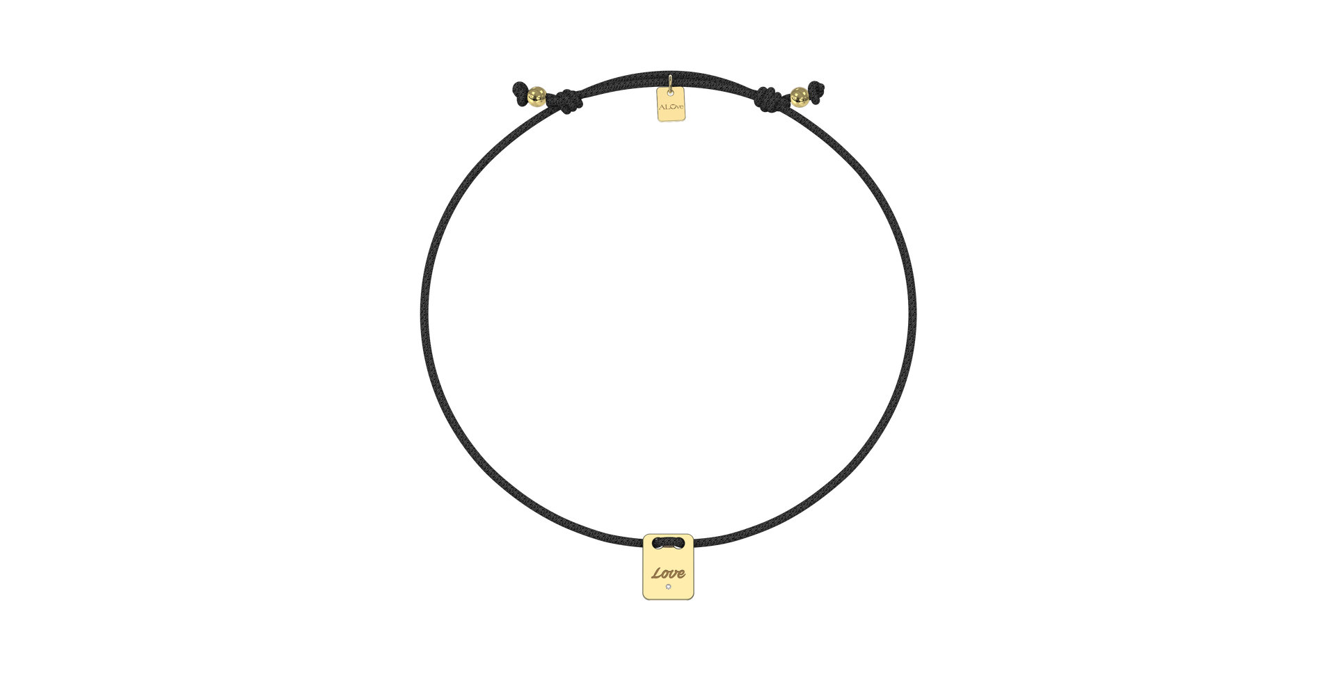 Diamantový náramok so šnúrkou Mini Stamp Love