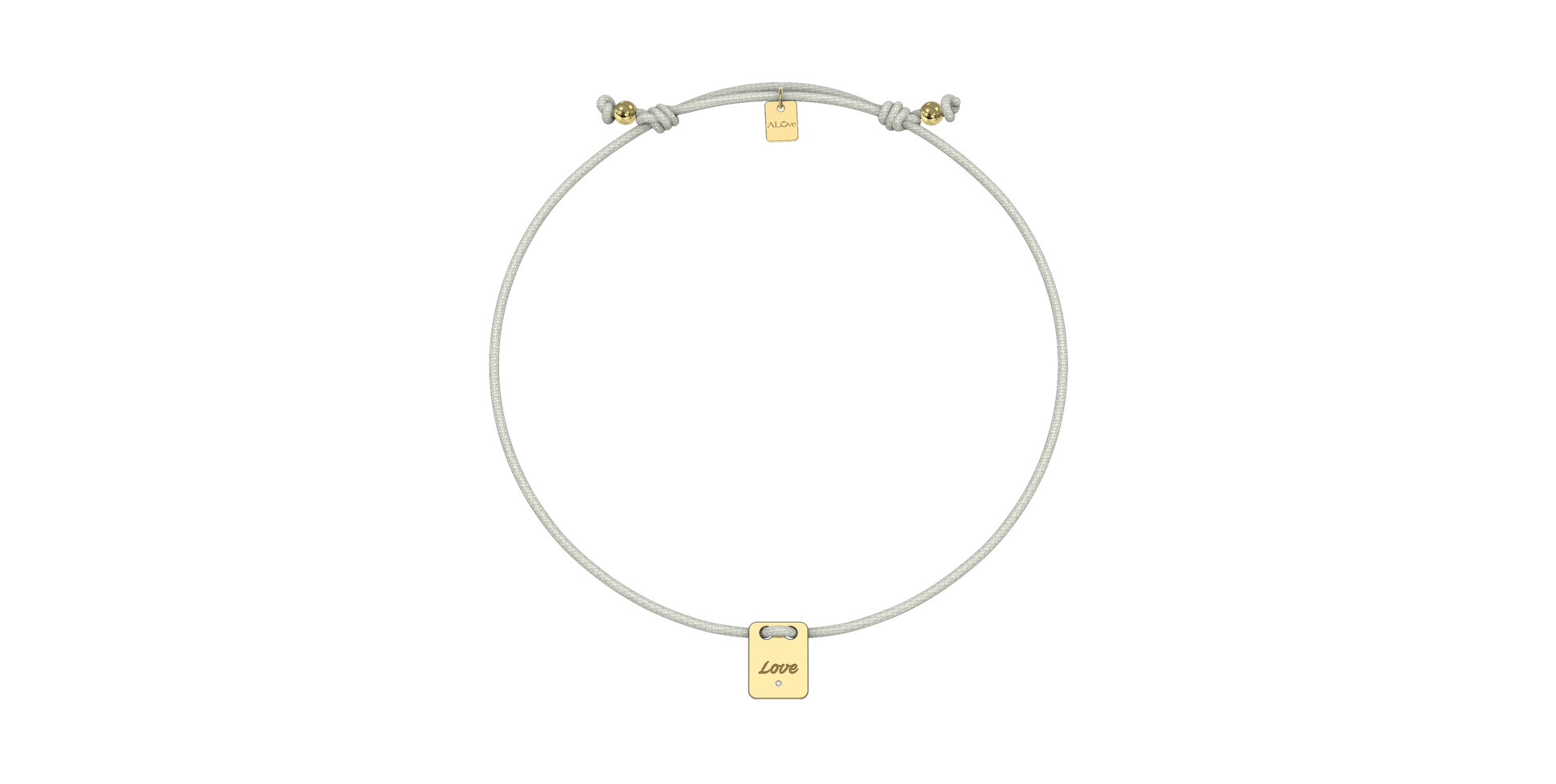 Diamantový náramok so šnúrkou Mini Stamp Love