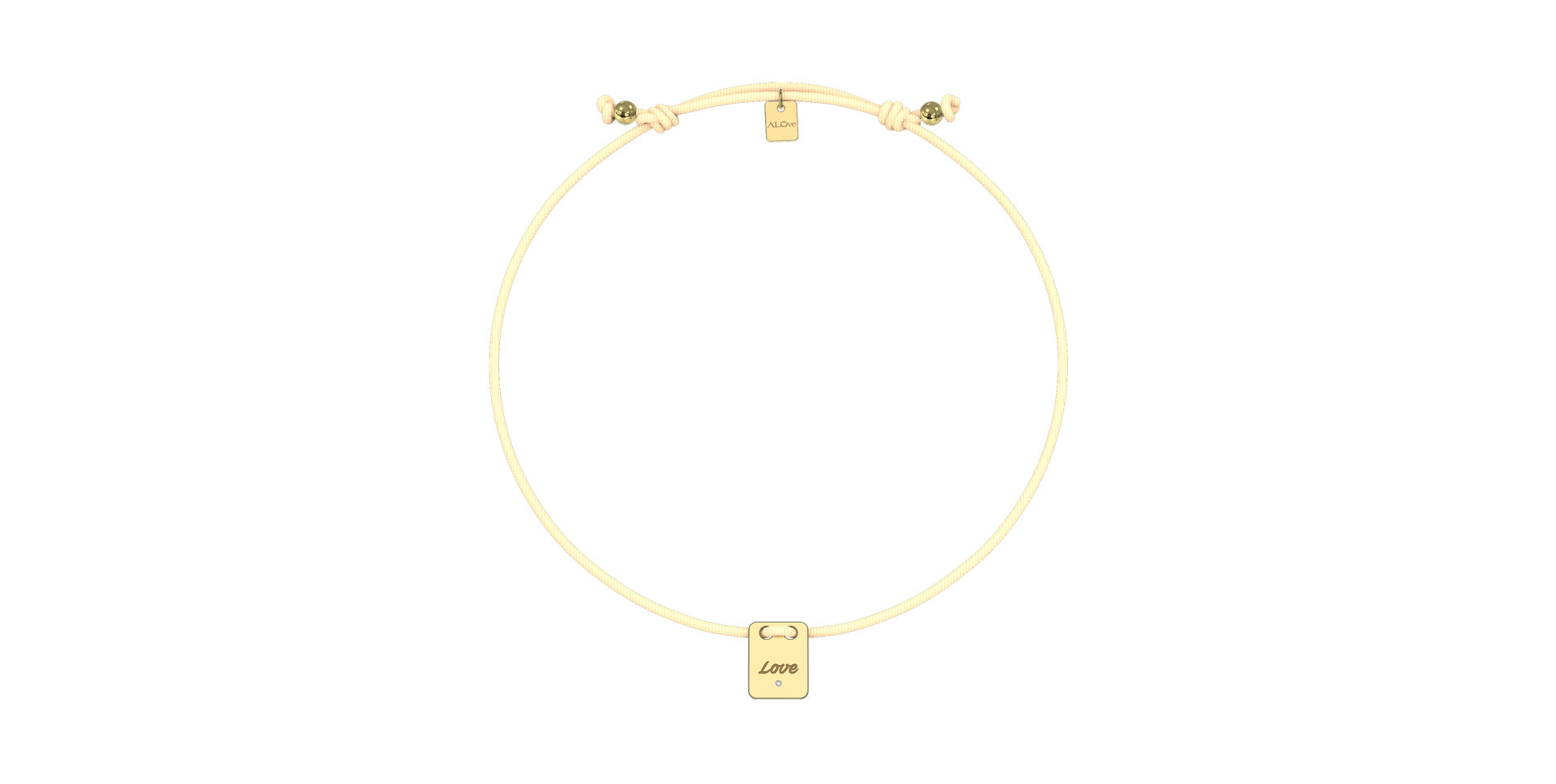 Diamantový náramok so šnúrkou Mini Stamp Love