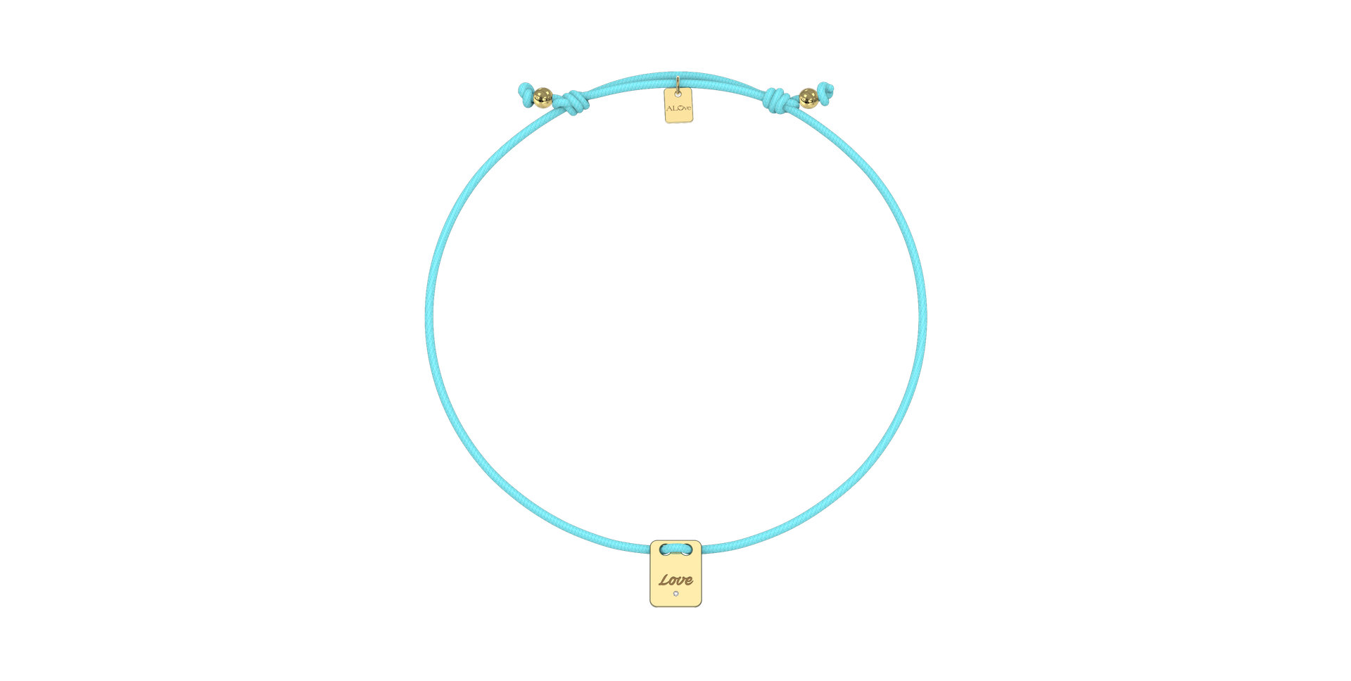 Diamantový náramok so šnúrkou Mini Stamp Love