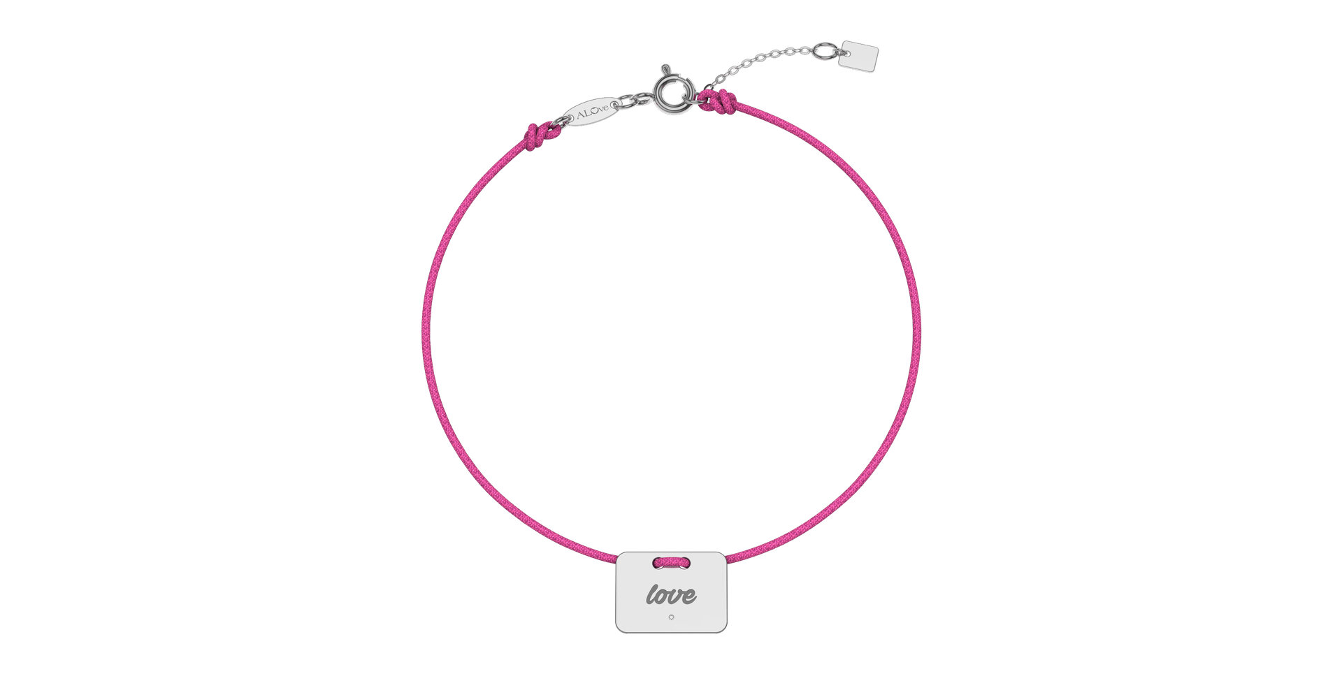 Diamantový náramok so šnúrkou Military Stamp Love