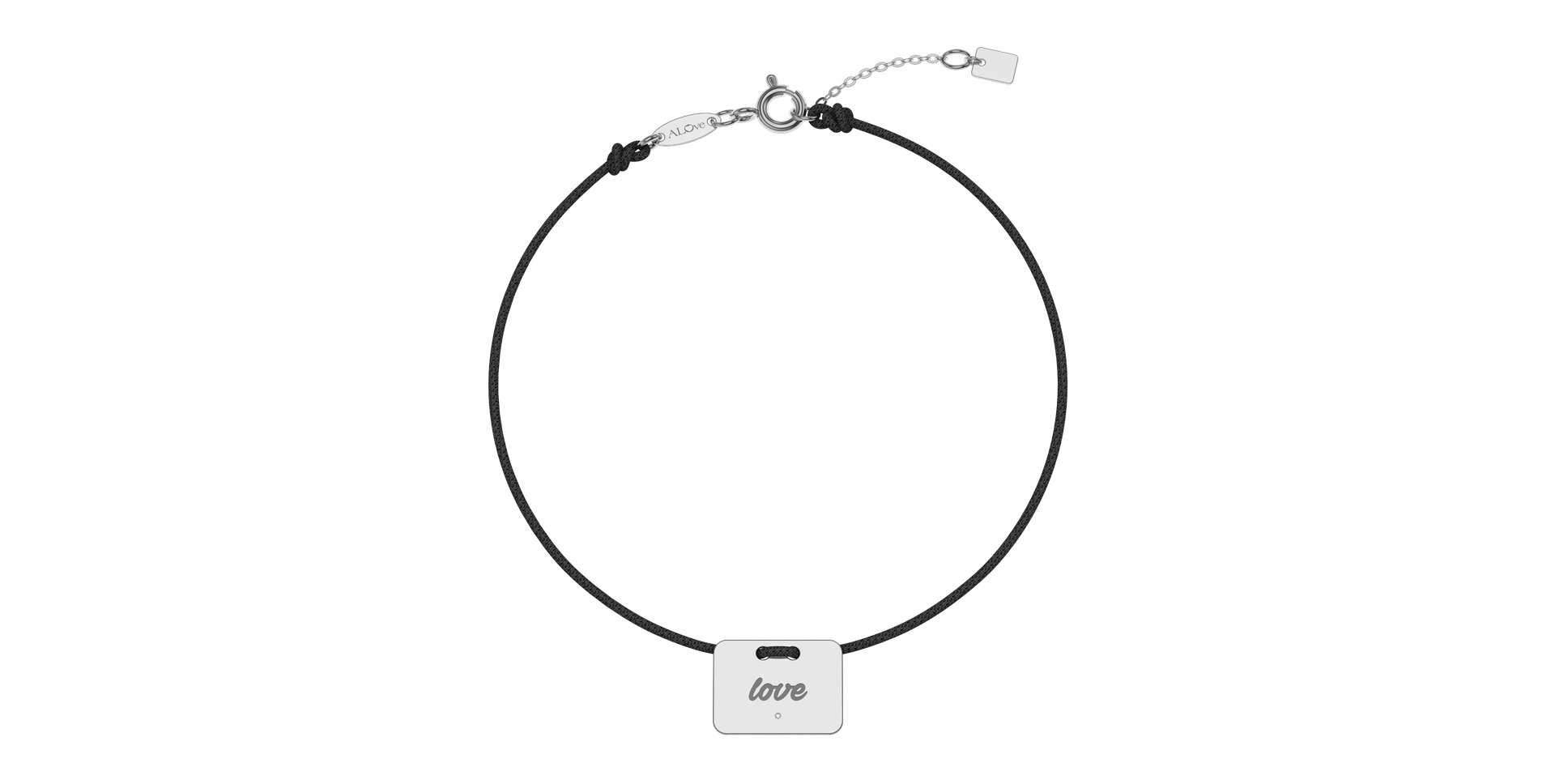 Diamantový náramok so šnúrkou Military Stamp Love