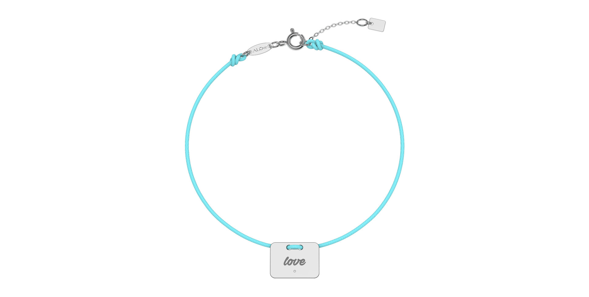 Diamantový náramok so šnúrkou Military Stamp Love