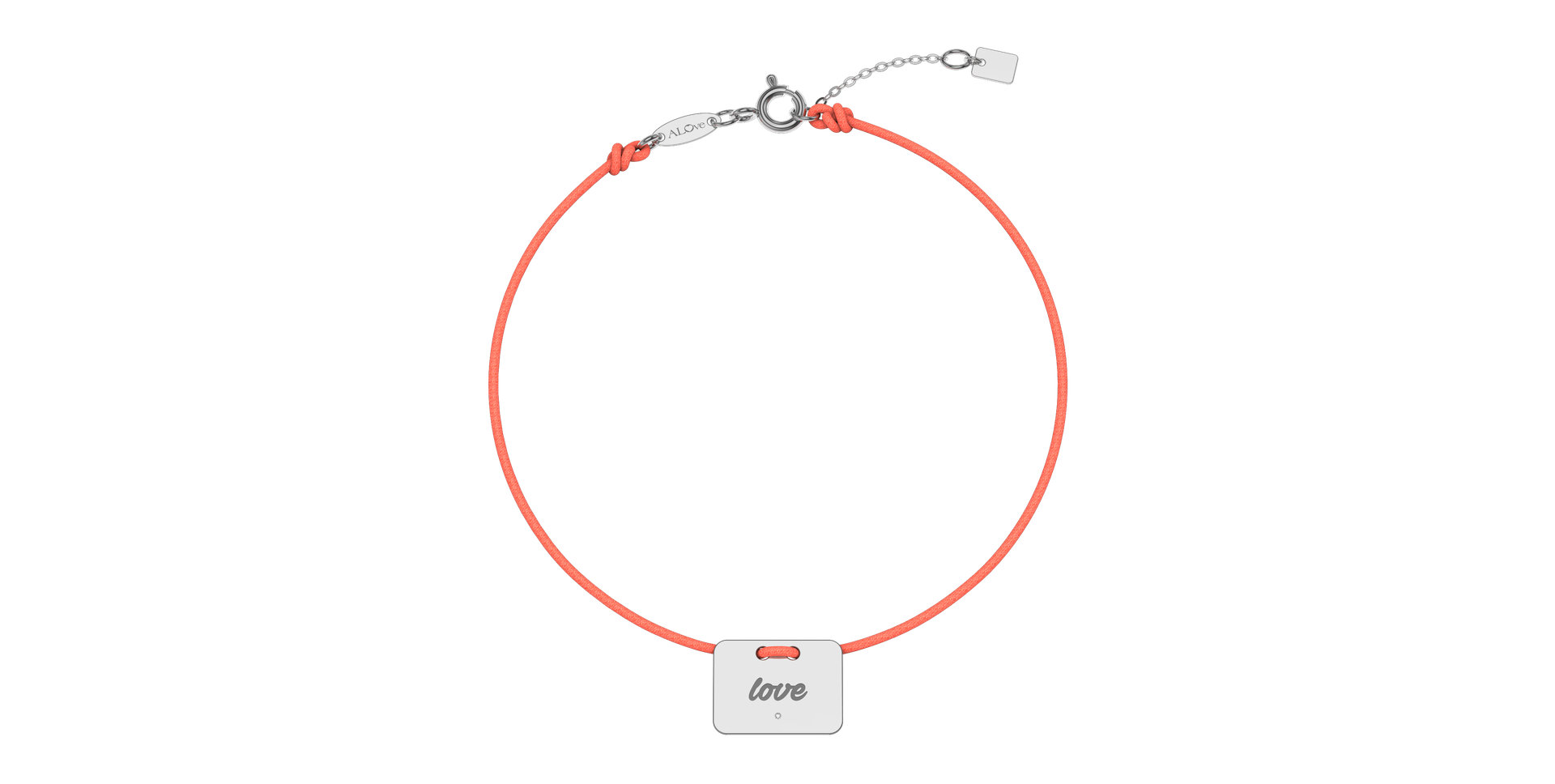 Diamantový náramok so šnúrkou Military Stamp Love