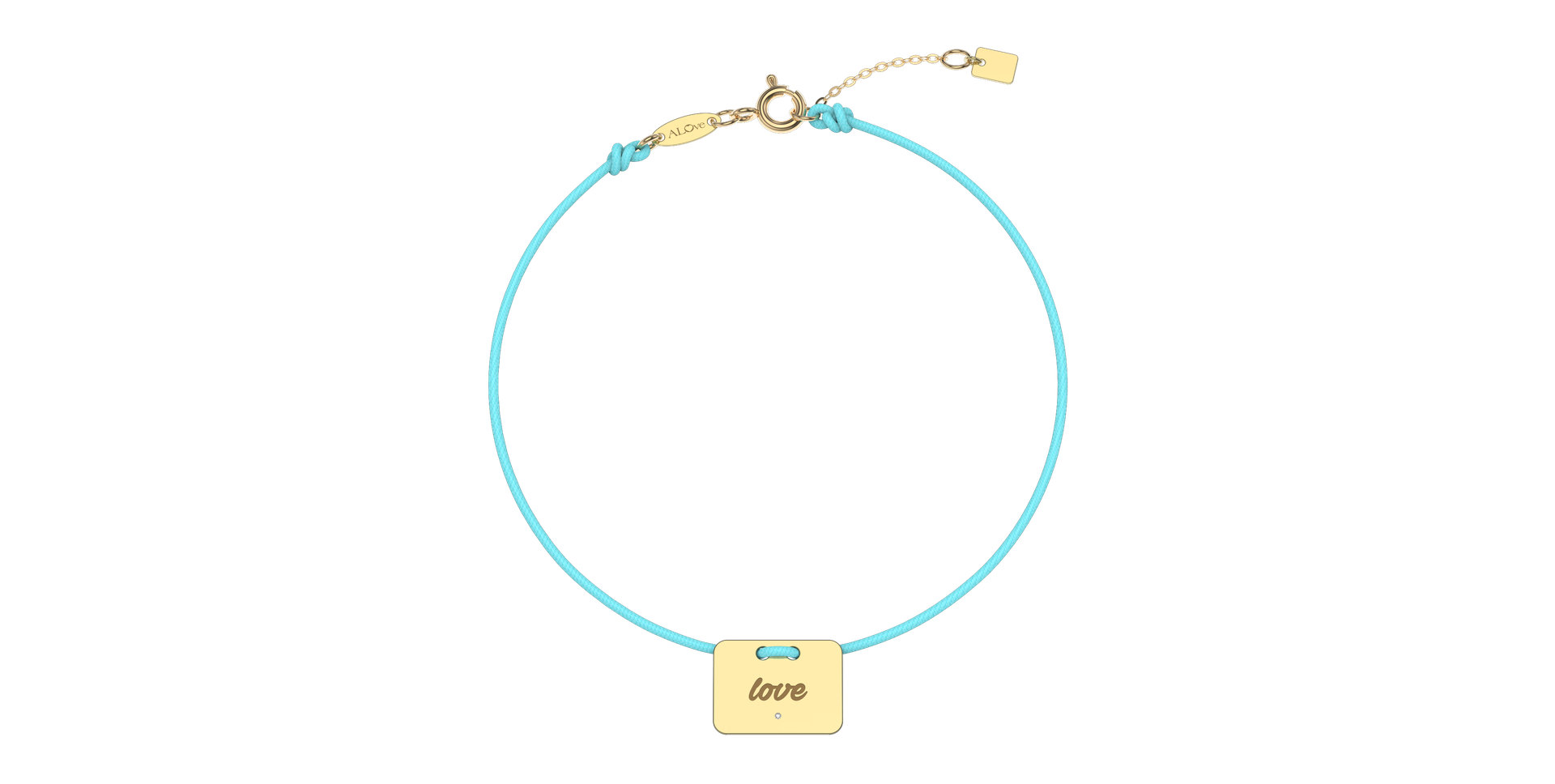 Diamantový náramok so šnúrkou Military Stamp Love