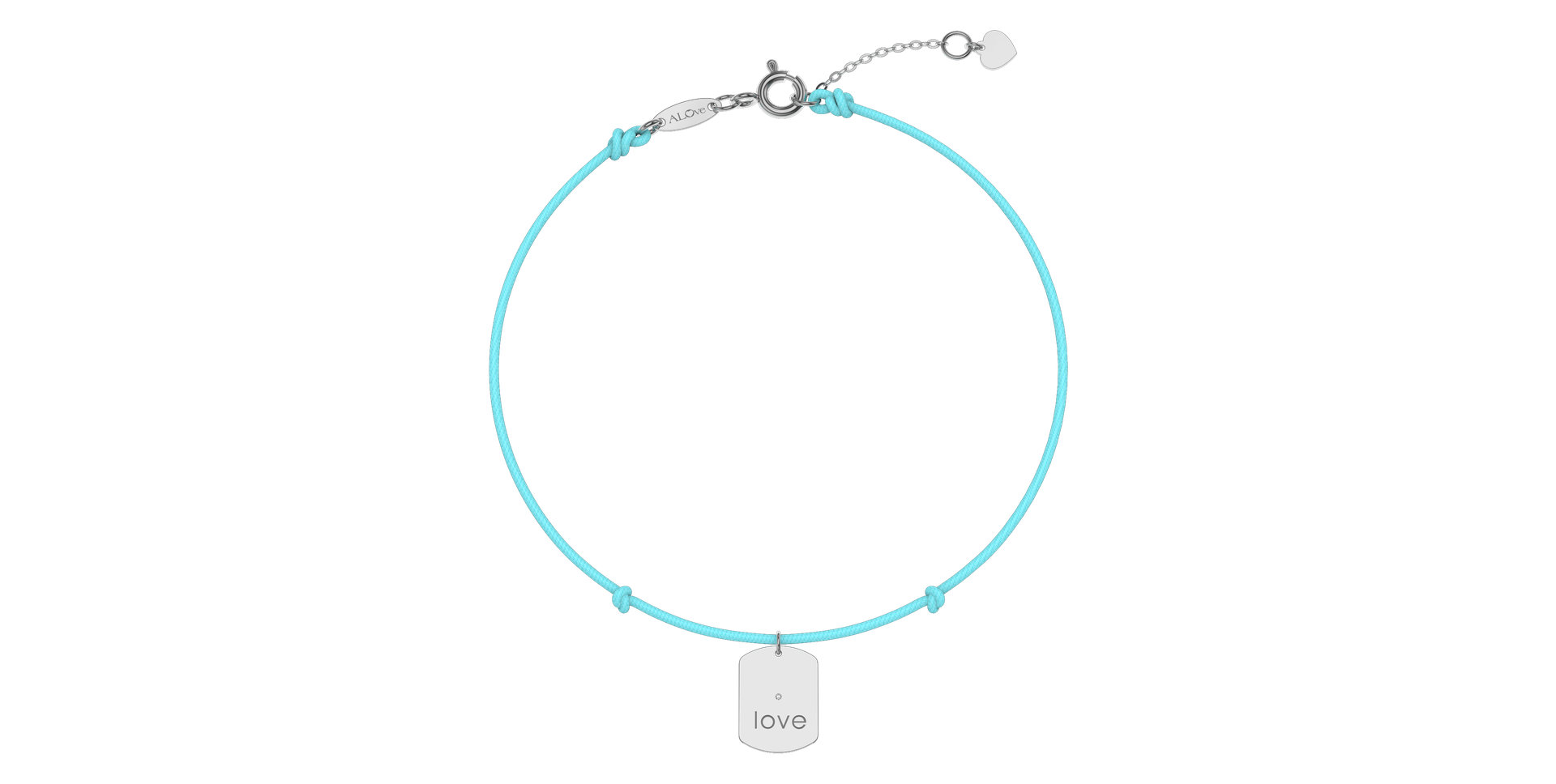 Diamantový náramok so šnúrkou Military Stamp