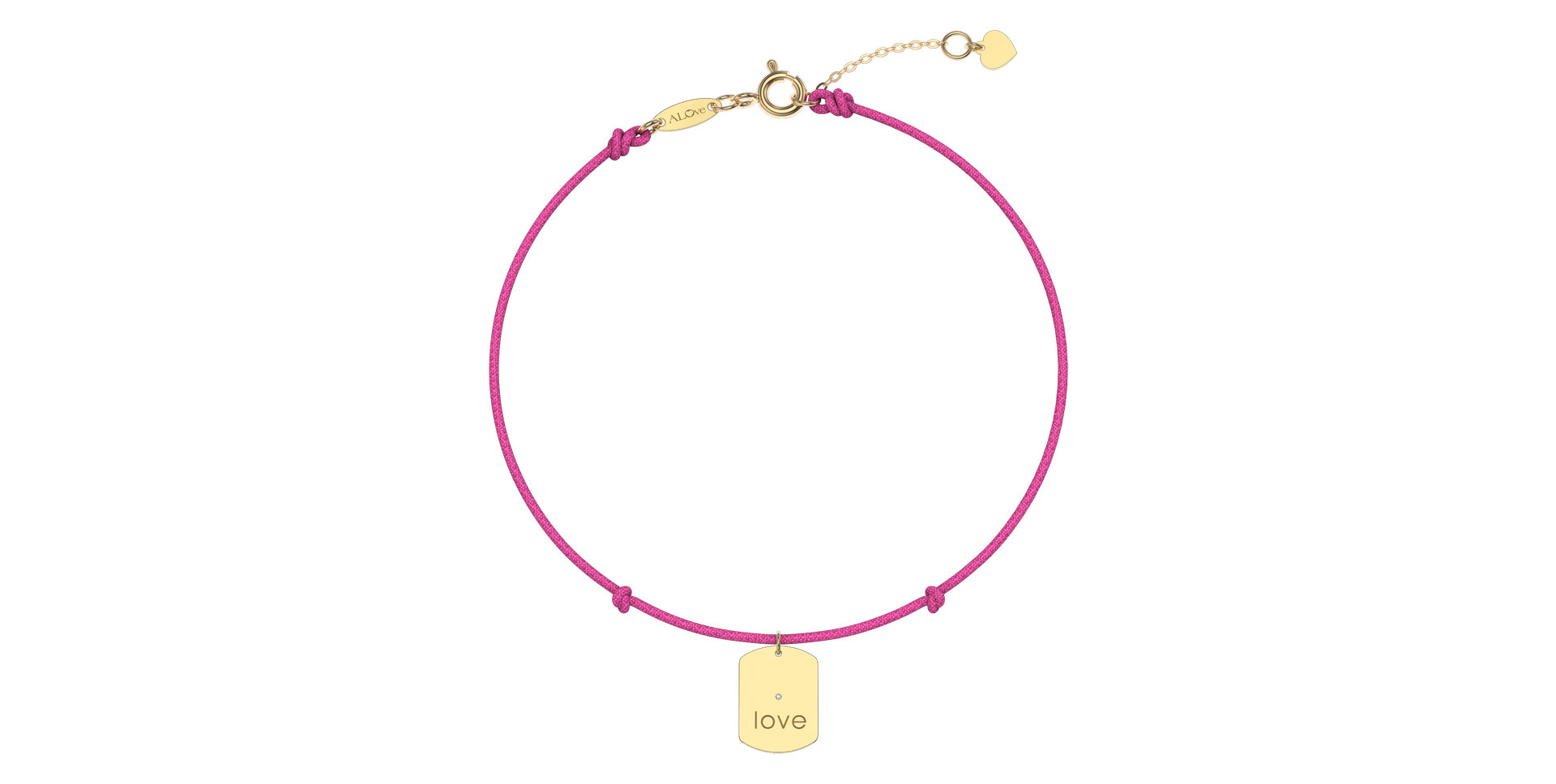 Diamantový náramok so šnúrkou Military Stamp