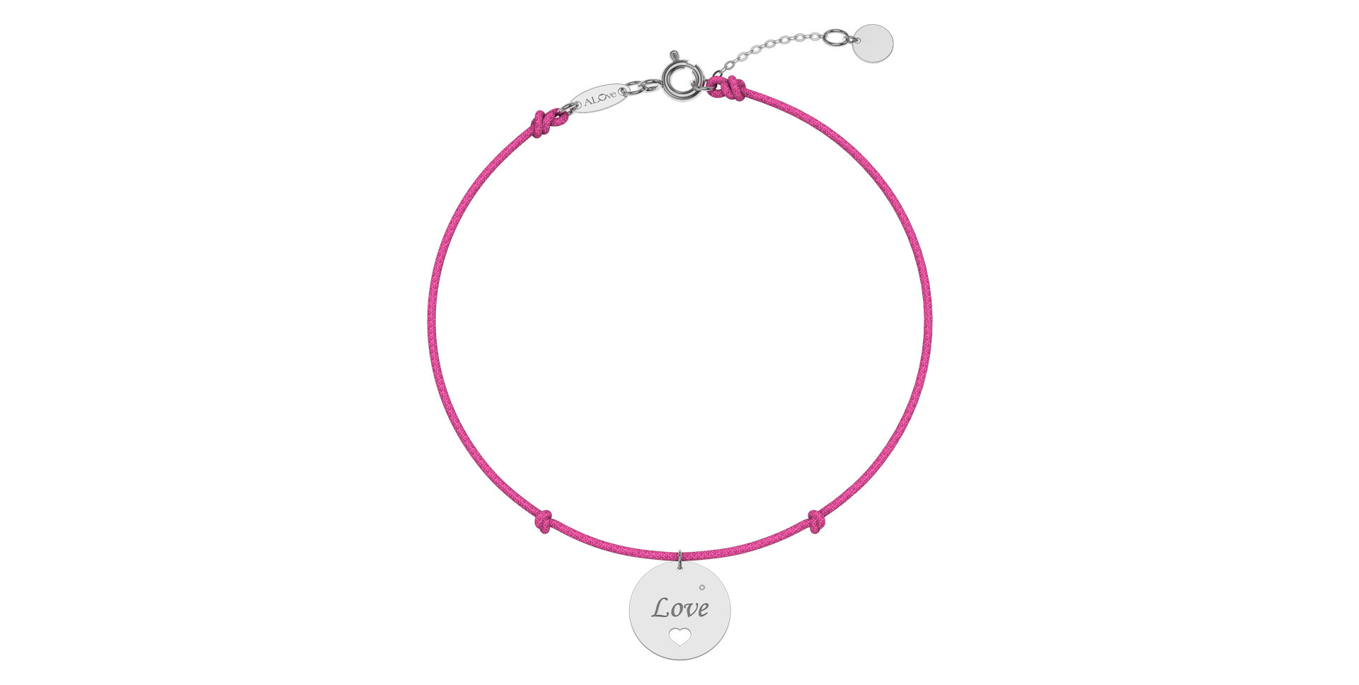 Diamantový náramok so šnúrkou Love Magical